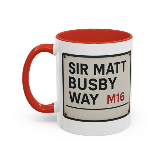 Sir Matt Busby Way Manchester United Mug