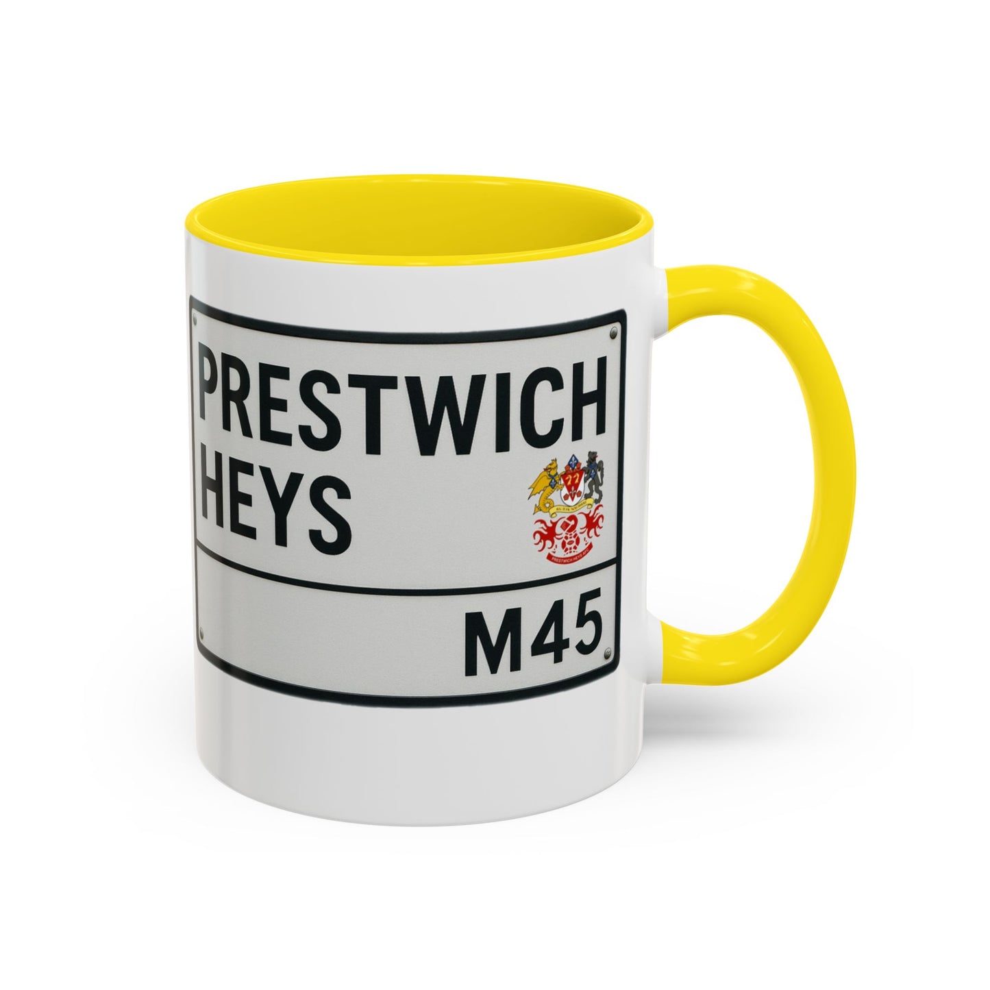Prestwich Heys Road Sign Accent Coffee Mug (11, 15oz)