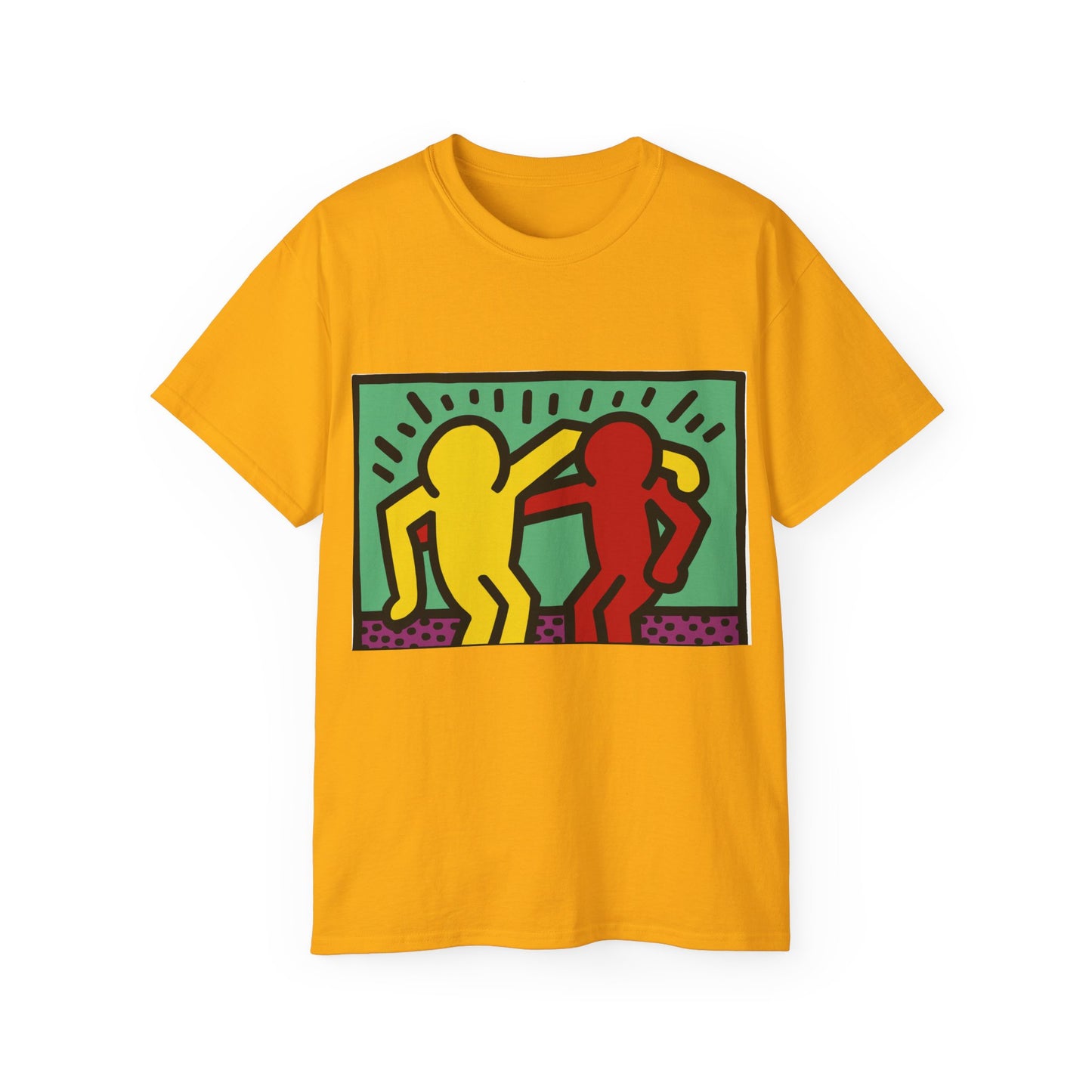 Keith Haring Pop Shop Red and Yellow T-Shirt