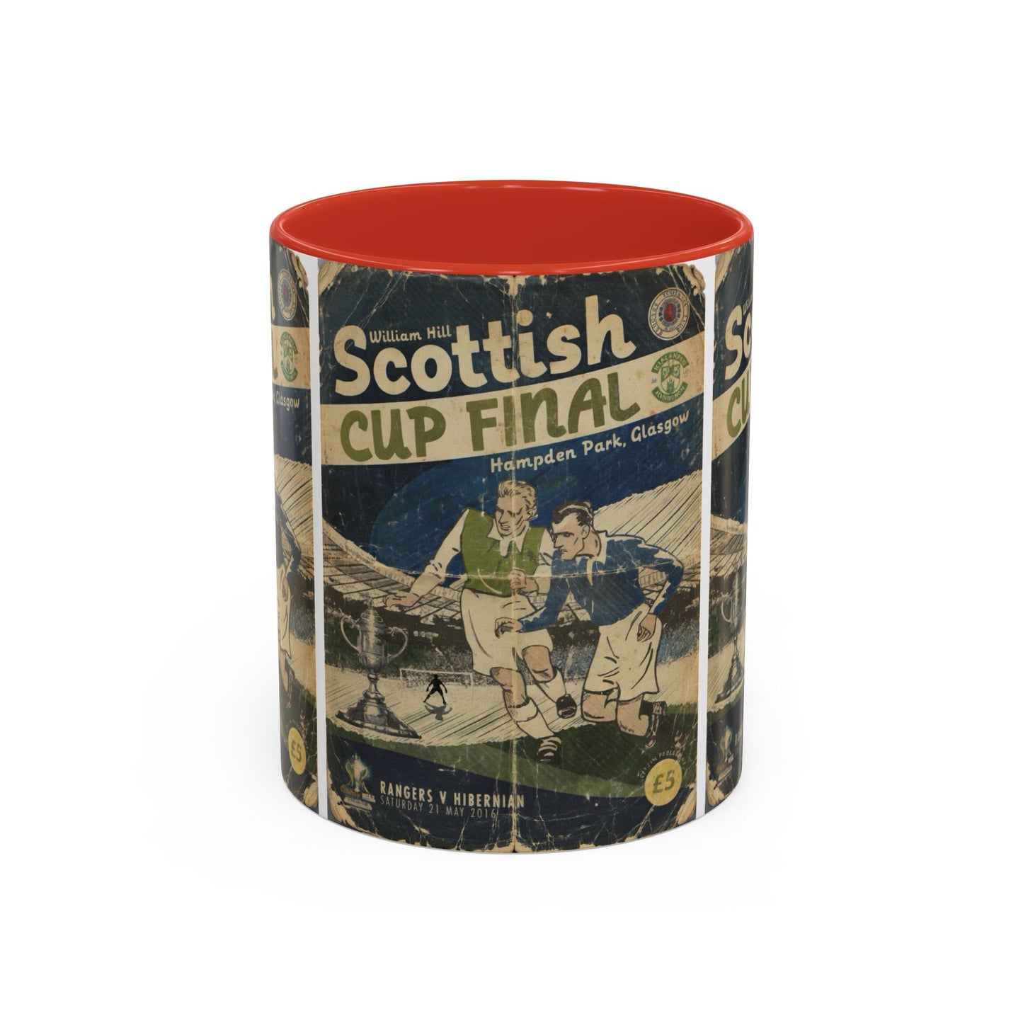 2016 Scottish Challenge Cup Final Hibernian Rangers Programme Poster Accent Coffee Mug (11, 15oz)