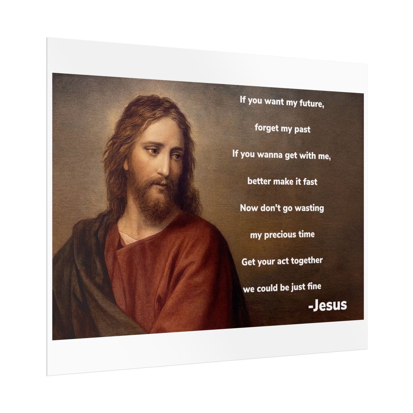 Inspirational Jesus Wannabe Quote Poster