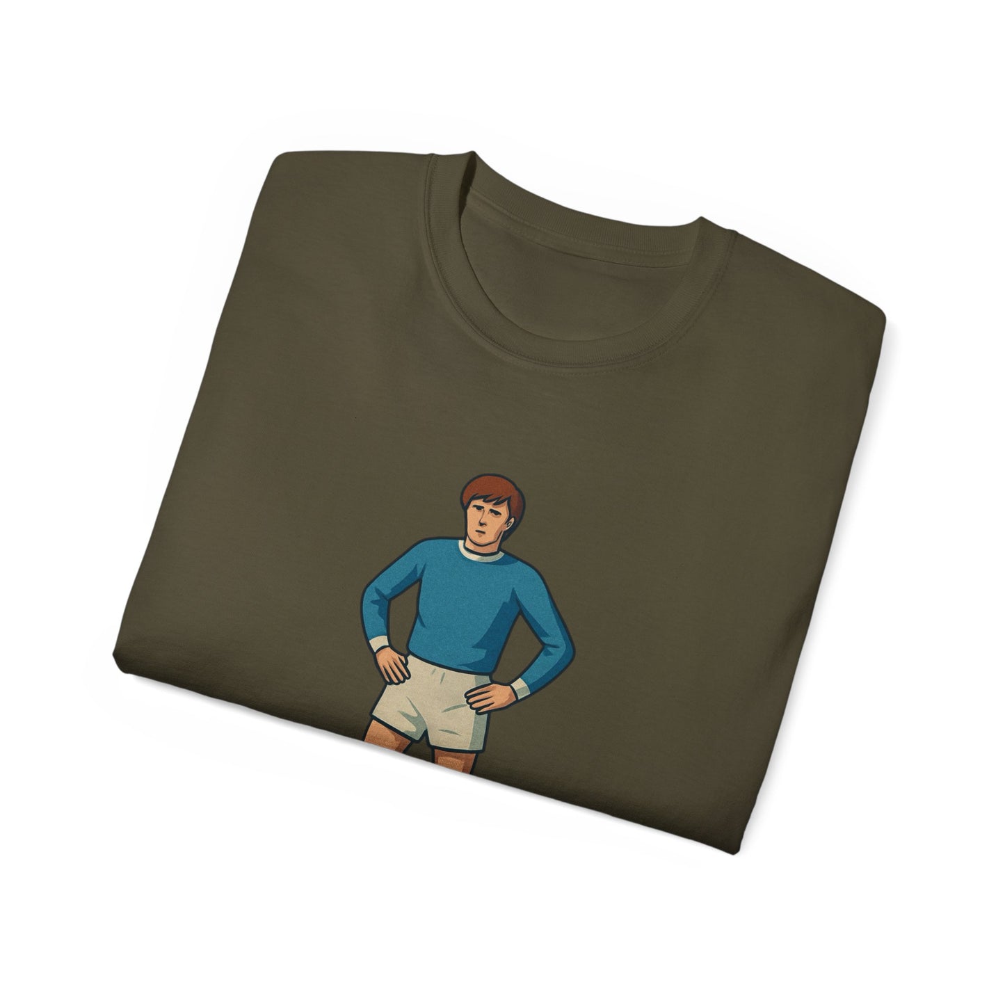 Colin Bell Cartoon Subbuteo T-Shirt - Manchester City