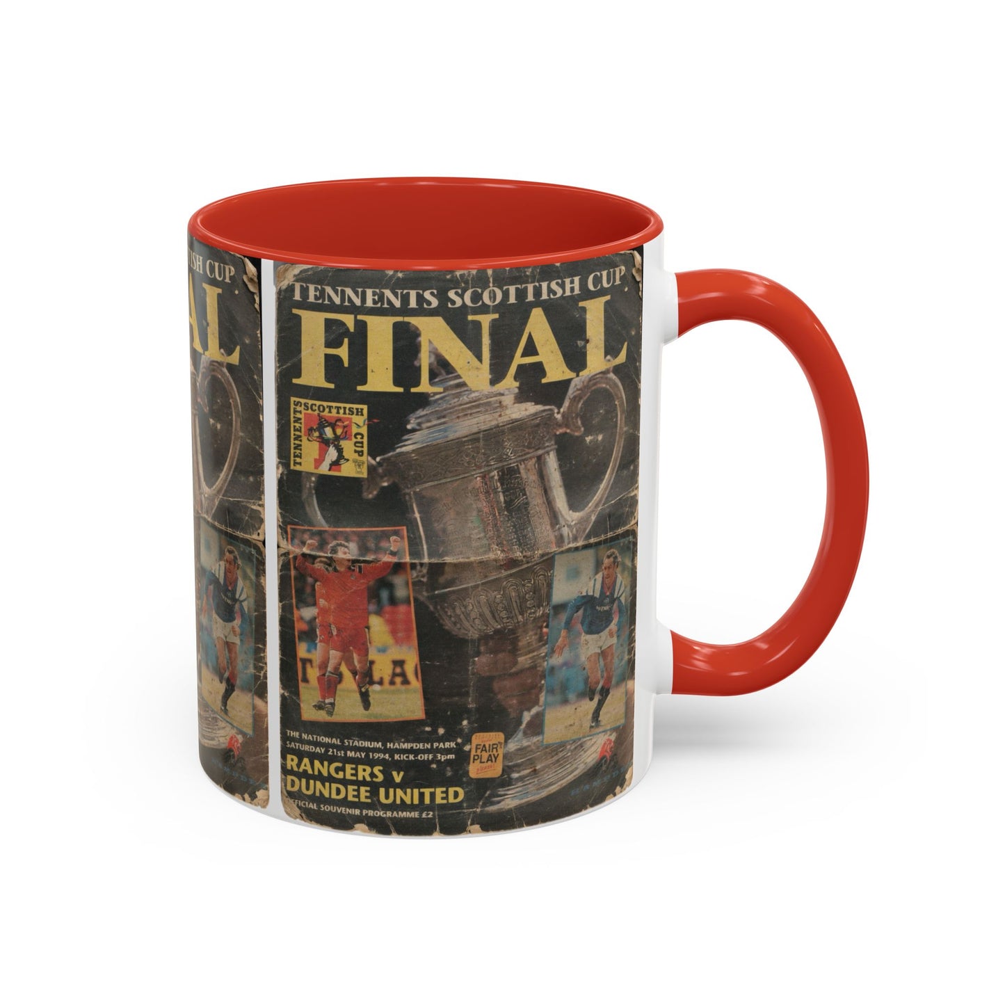 1994 Scottish Challenge Cup Final Dundee United Rangers Programme Poster Accent Coffee Mug (11, 15oz)