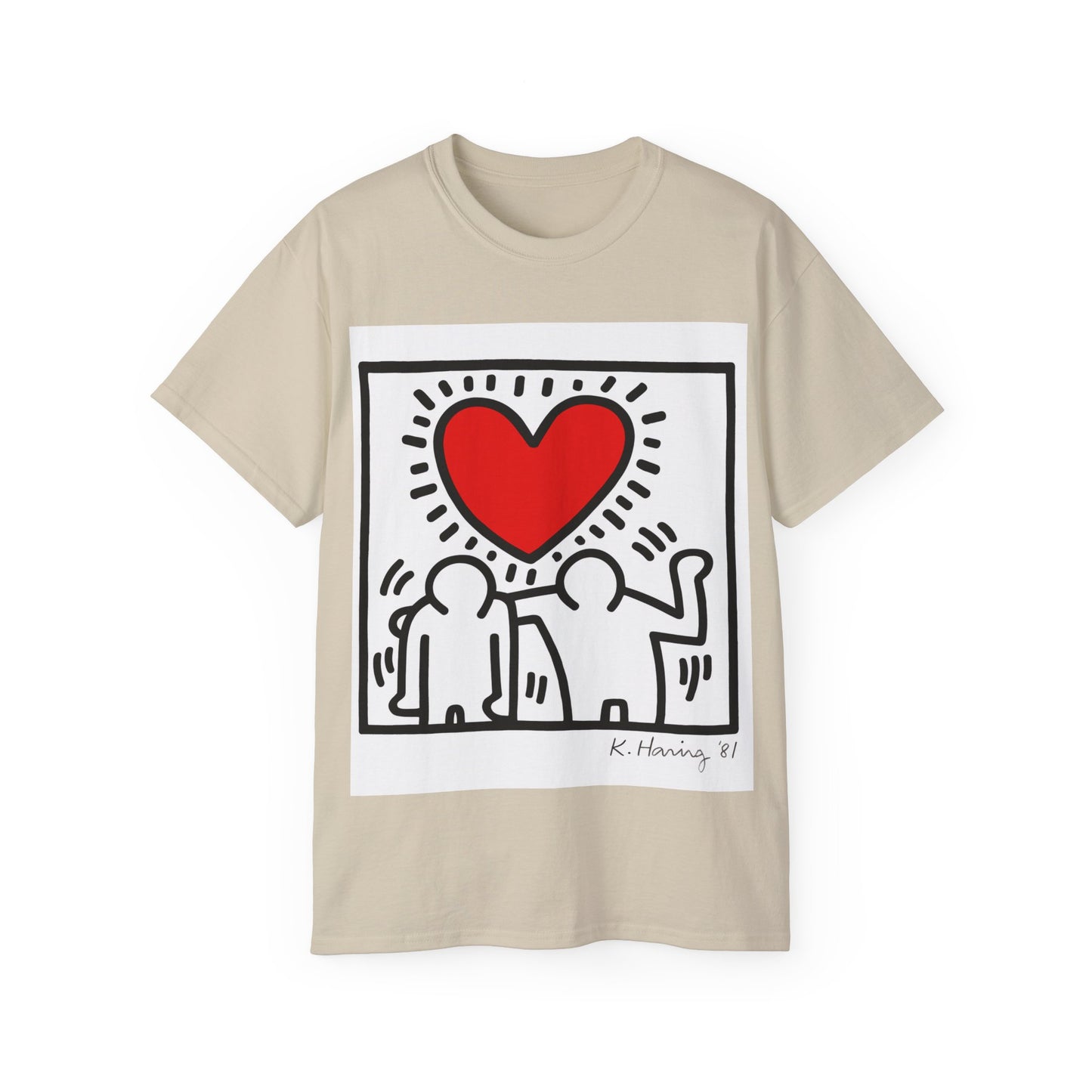 Keith Haring Heart Couple T-Shirt
