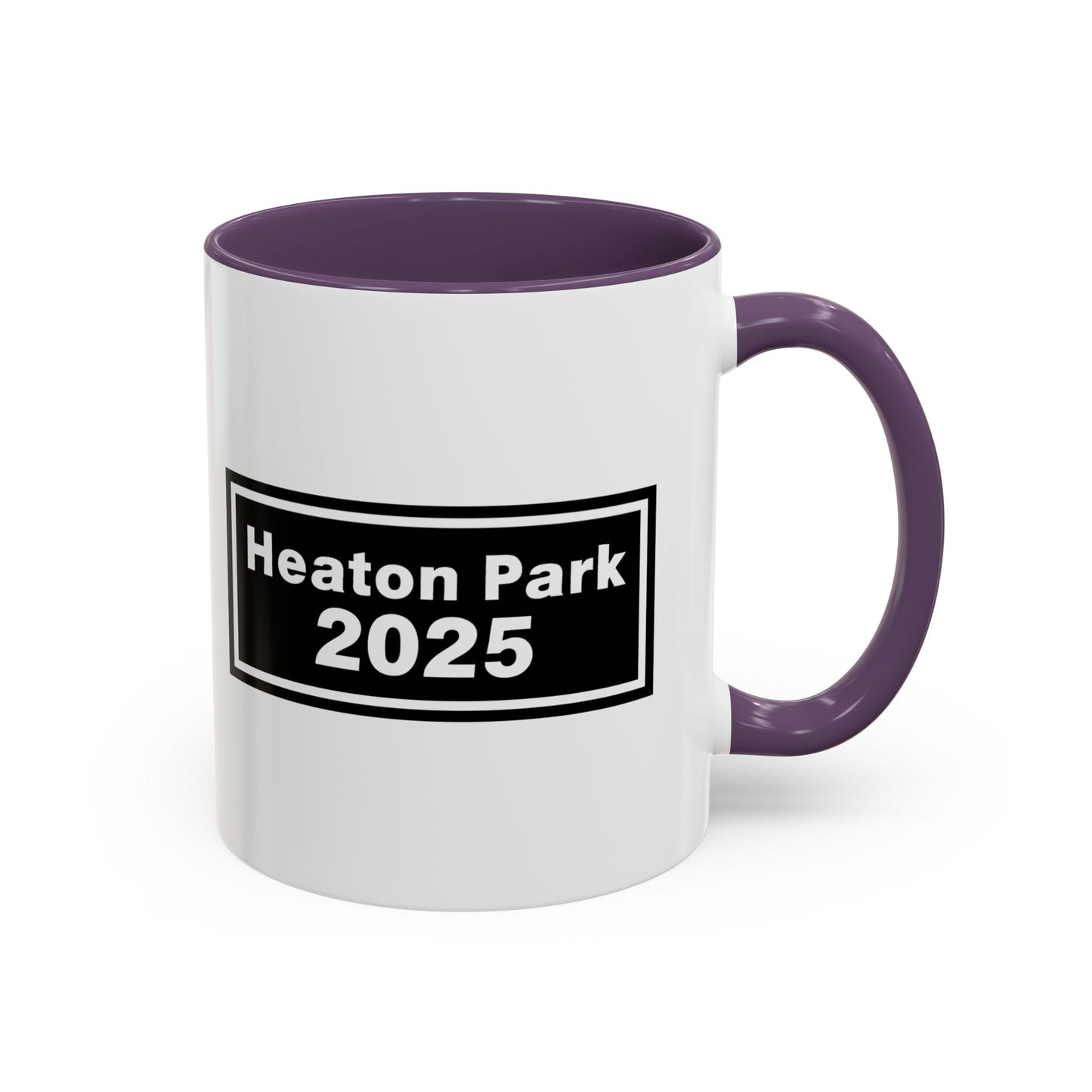 Heaton Park Celebration Mug - Black Accent Coffee Cup, Customizable Gifts, 2025 Graduation, Family Reunion, Unique Collectible