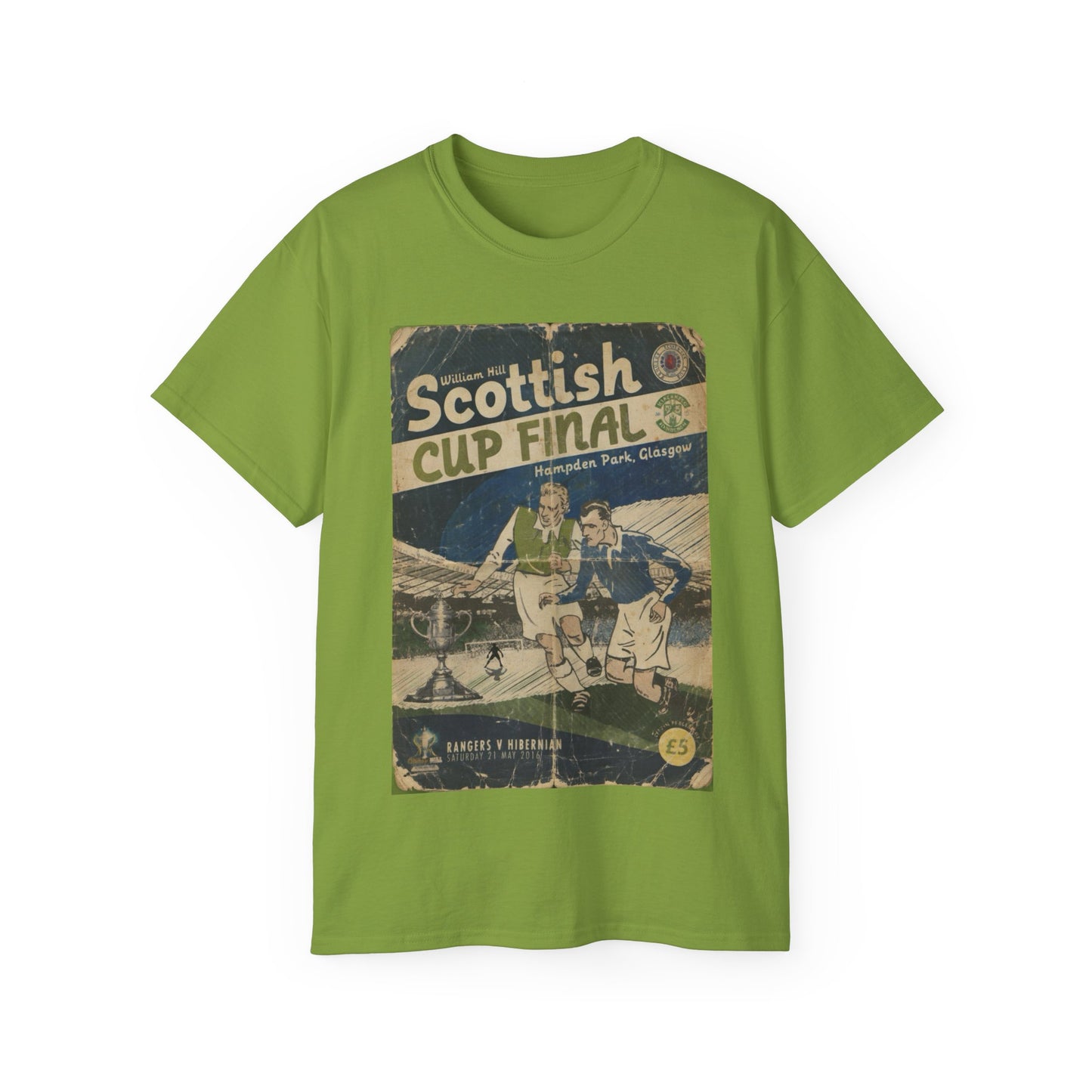 2016 Scottish Challenge Cup Final Hibernian Rangers Programme Poster Unisex Ultra Cotton Tee