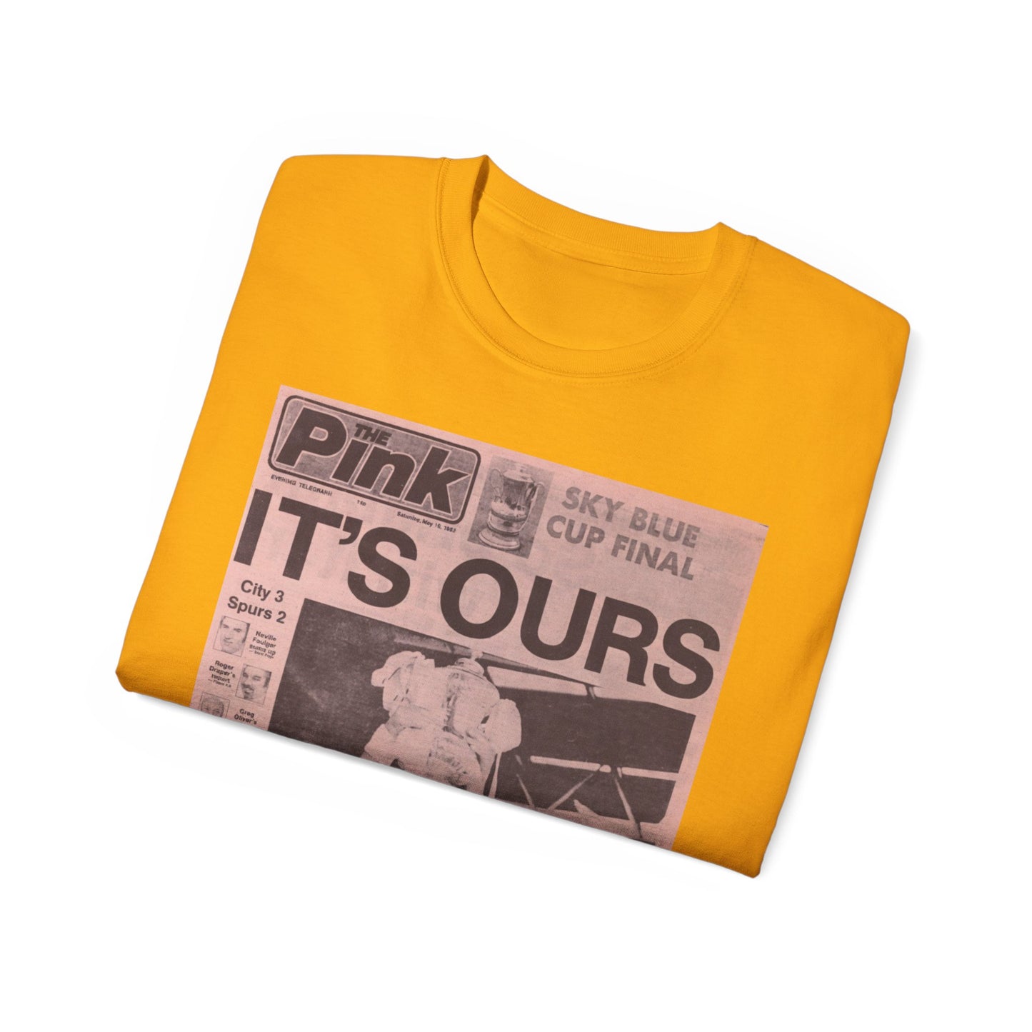 Coventry City Newspaper The Pink FA Cup Final 1987 Unisex Ultra Cotton Tee