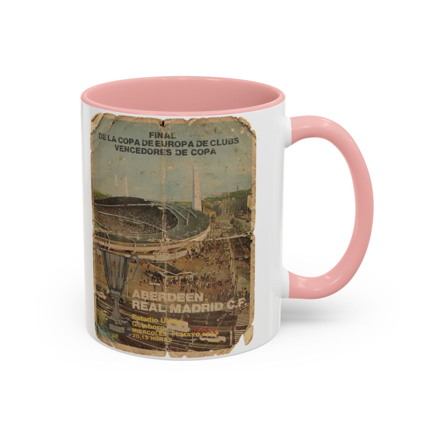 1983 European Cup Winners Cup Final Aberdeen Real Madrid Poster Accent Coffee Mug (11, 15oz)