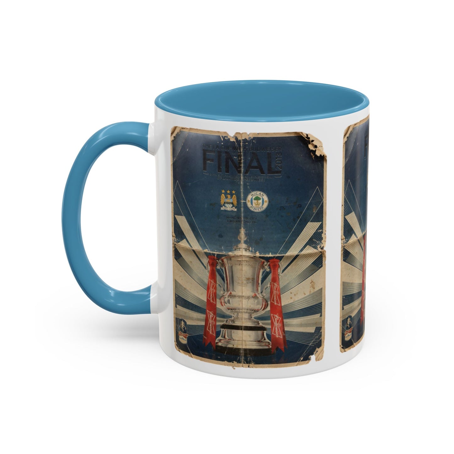 2013 FA Cup Final Manchester City Wigan Athletic Programme Poster Accent Coffee Mug (11, 15oz)