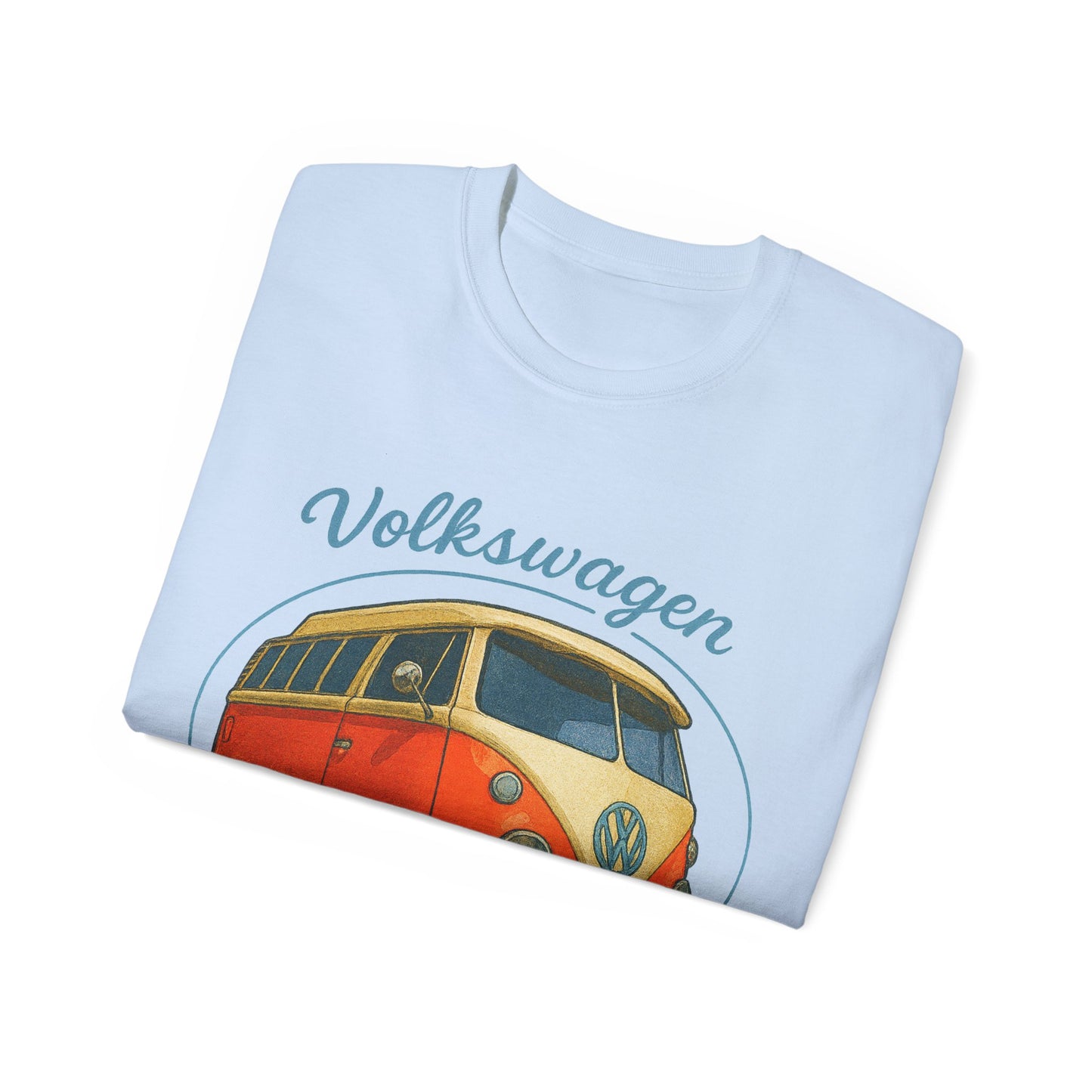 Retro Volkswagen Camper Van 3/4 Orange