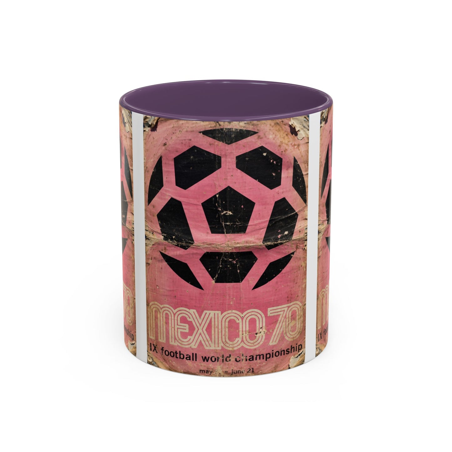 Mexico 70 World Cup Poster Pink Coffee Mug (11, 15oz)
