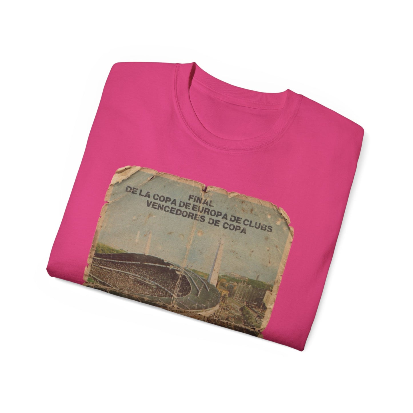 1983 European Cup Winners Cup Final Aberdeen Real Madrid Poster Unisex Ultra Cotton Tee