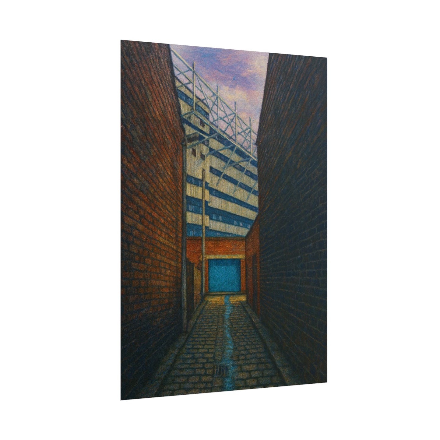Maine Road Back Alley Manchester City Painting Print Poster