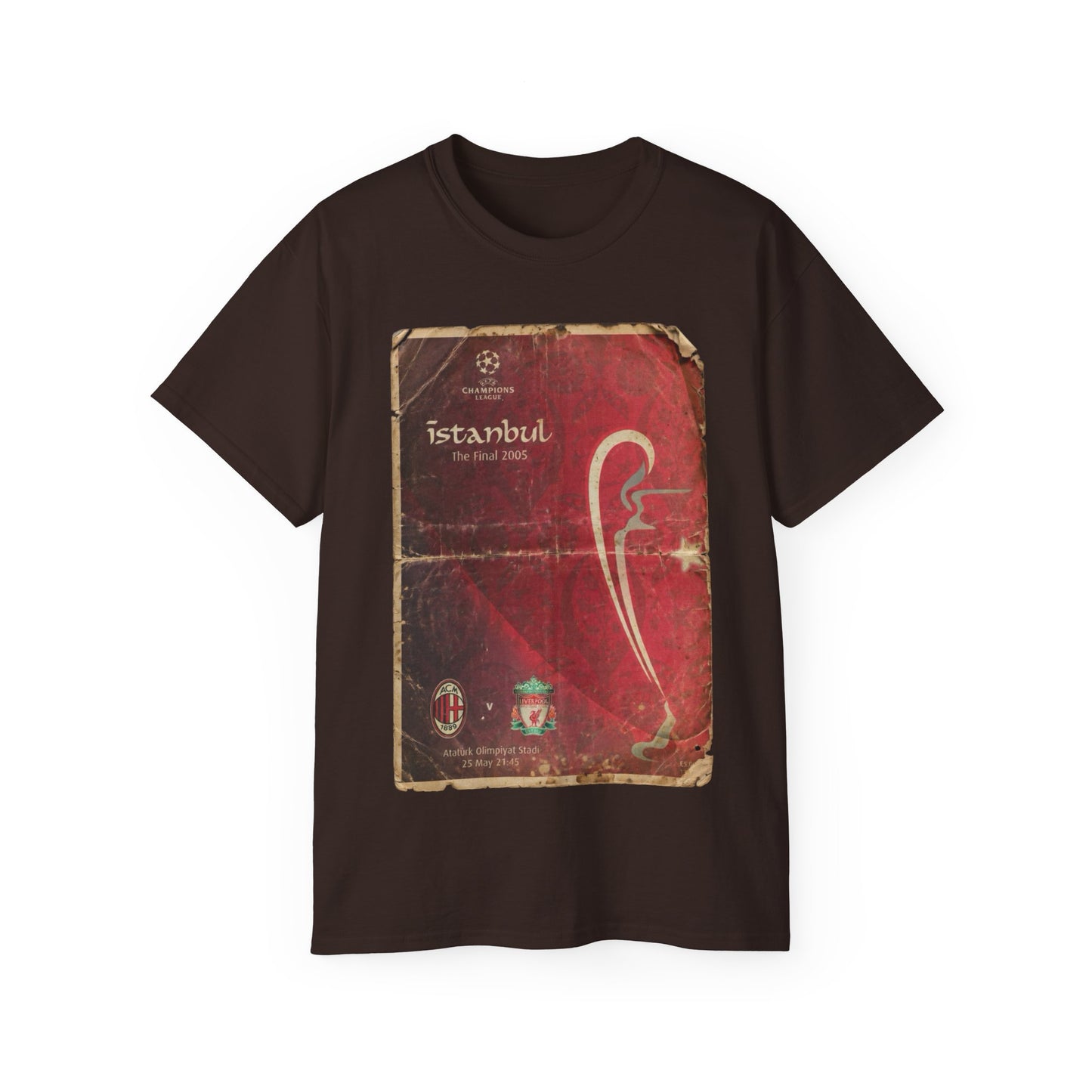 2005 UCL Final Poster Liverpool AC Milan Ultra Cotton Tee