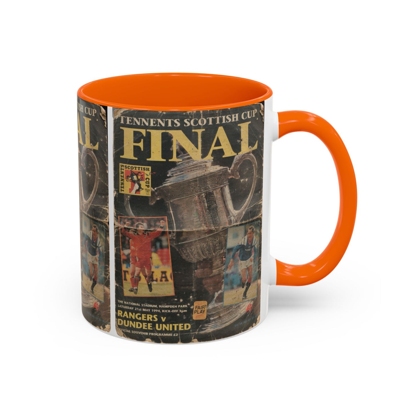 1994 Scottish Challenge Cup Final Dundee United Rangers Programme Poster Accent Coffee Mug (11, 15oz)