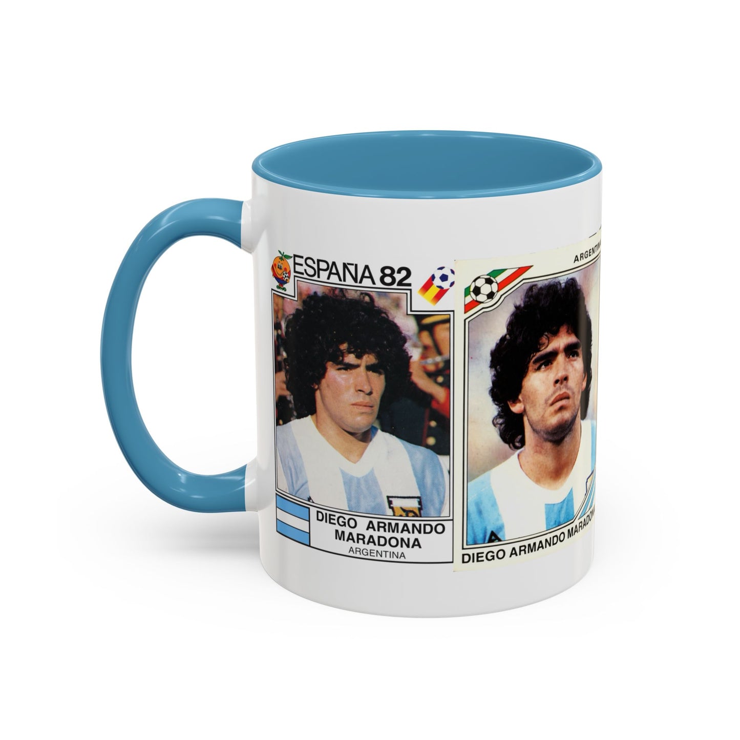 Diego Maradona Panini World Cup Stickers Accent Coffee Mug (11, 15oz)