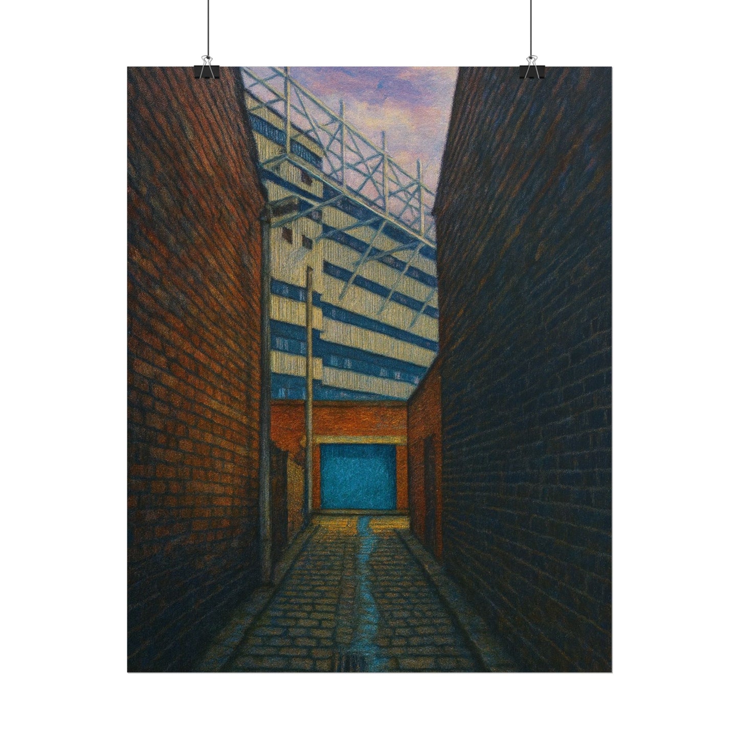 Maine Road Back Alley Manchester City Painting Print Poster