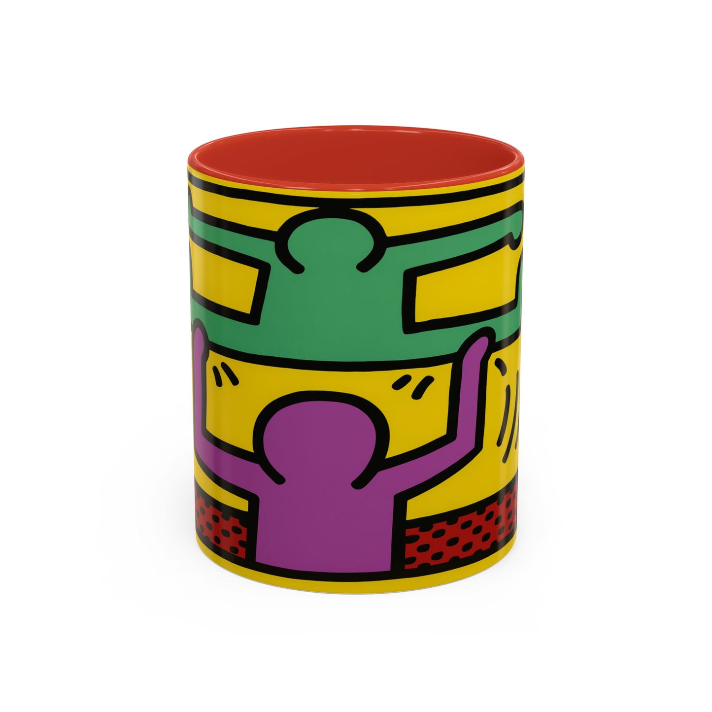 Keith Haring Pop Shop Green and Purple Mug
