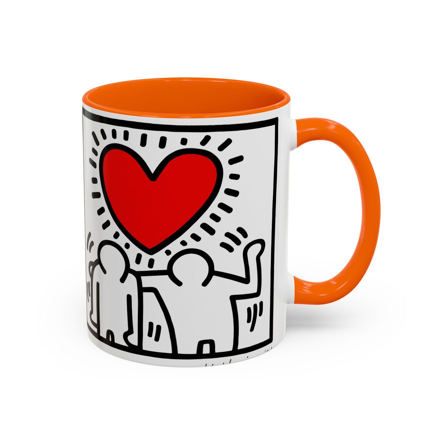 Keith Haring Heart Couple Mug