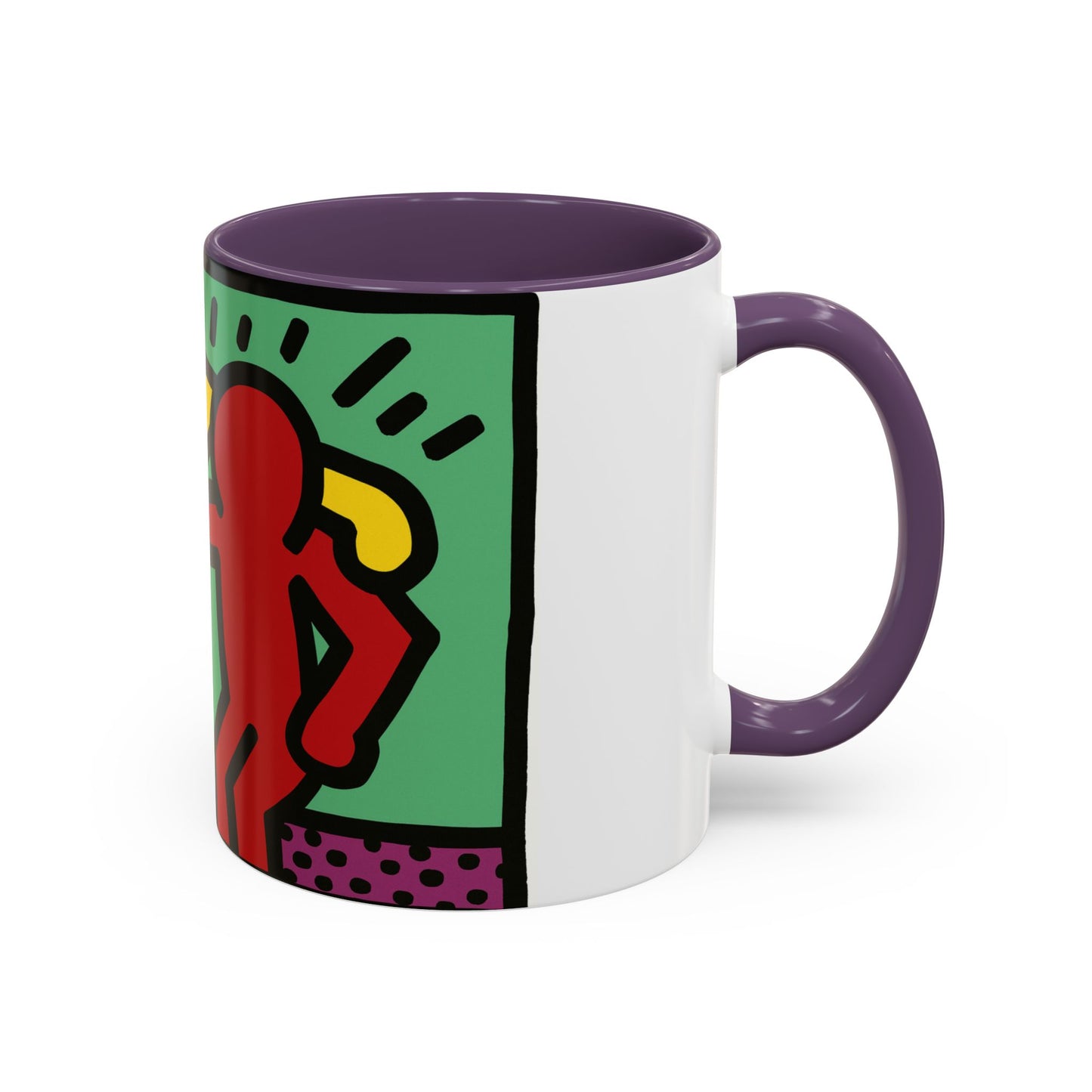 Keith Haring Pop Shop Red and Yellow Mug