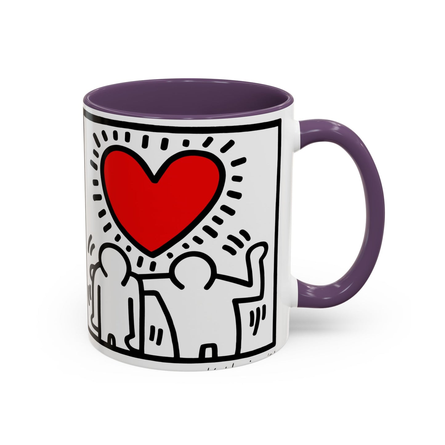 Keith Haring Heart Couple Mug