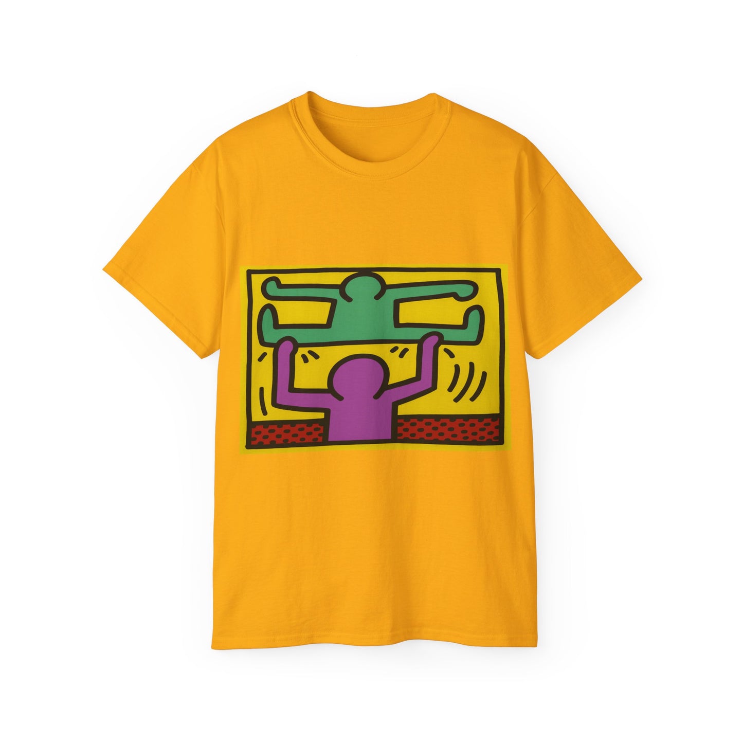 Keith Haring Pop Shop Green and Purple T-Shirt