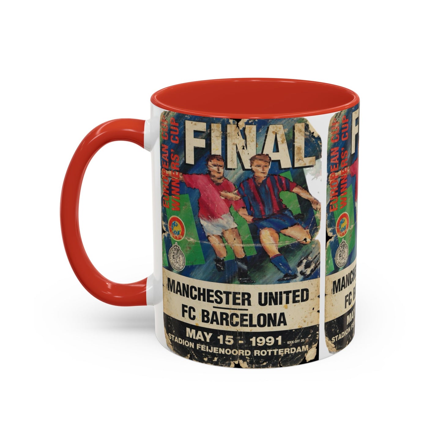 1991 European Cup Winners Cup Final Manchester United Barcelona Poster Accent Coffee Mug (11, 15oz)