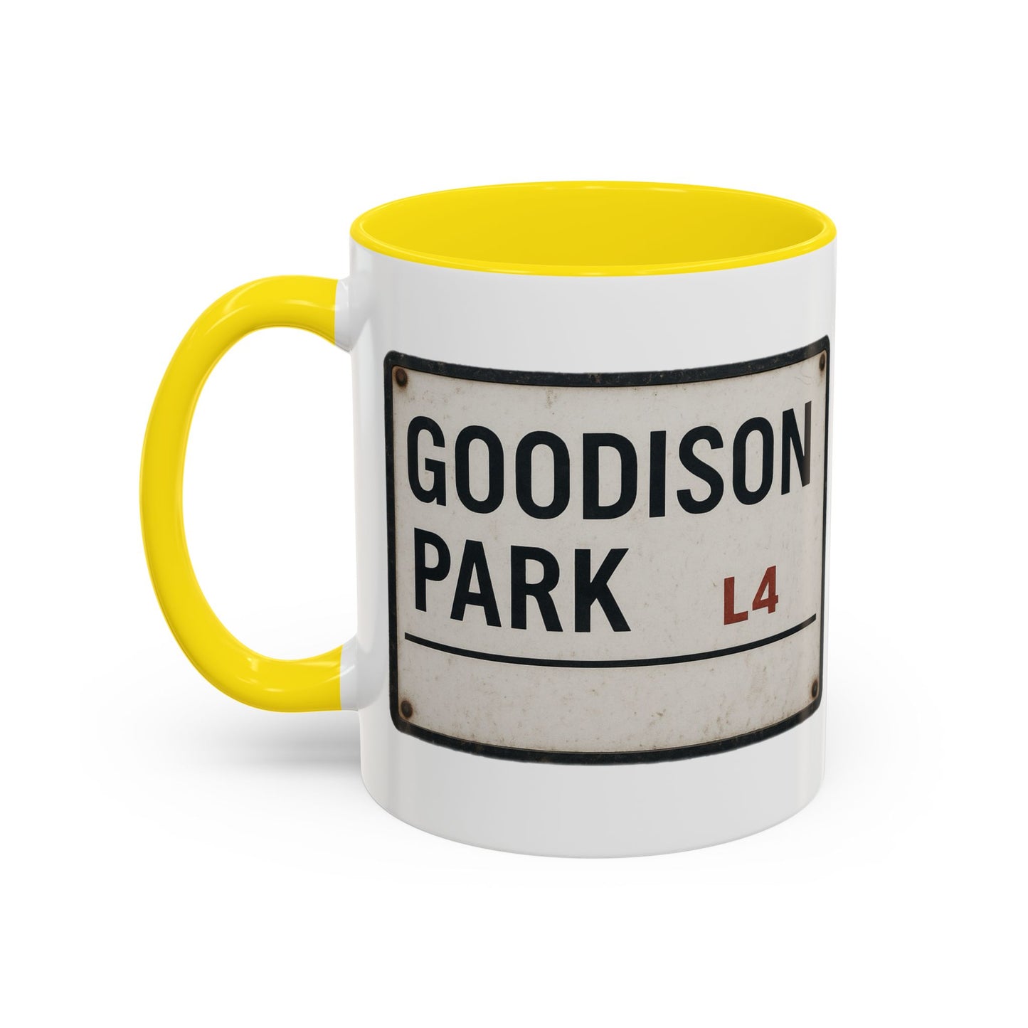 Goodison Park Everton Road Sign Mug