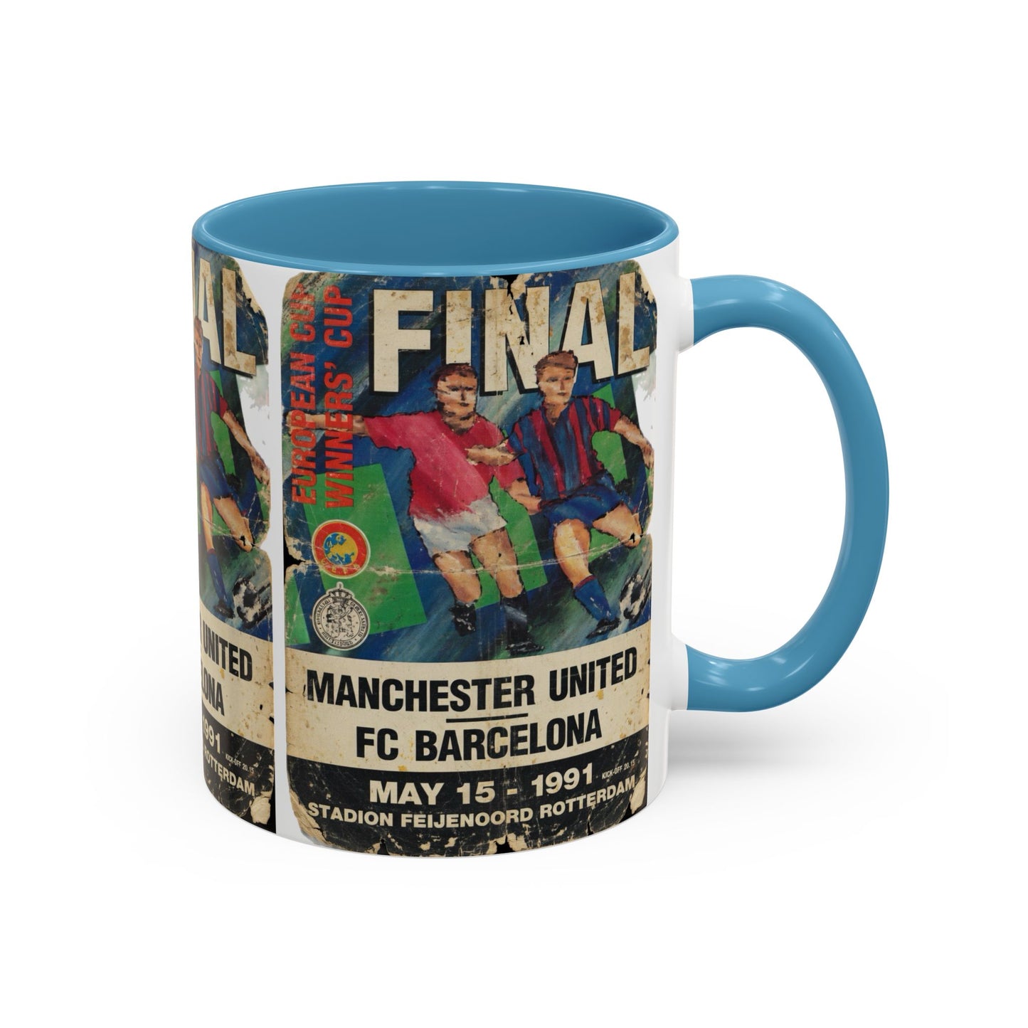 1991 European Cup Winners Cup Final Manchester United Barcelona Poster Accent Coffee Mug (11, 15oz)