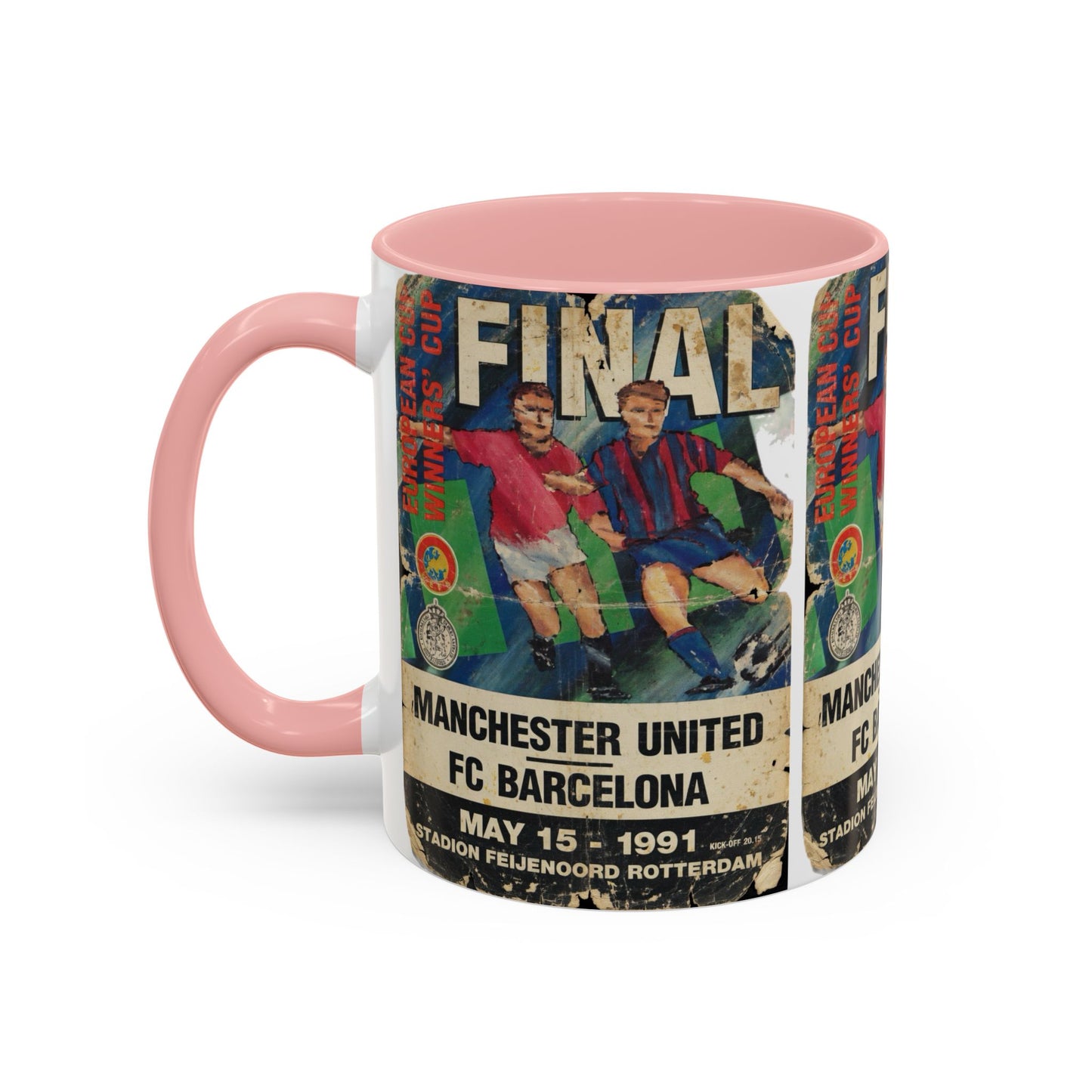 1991 European Cup Winners Cup Final Manchester United Barcelona Poster Accent Coffee Mug (11, 15oz)