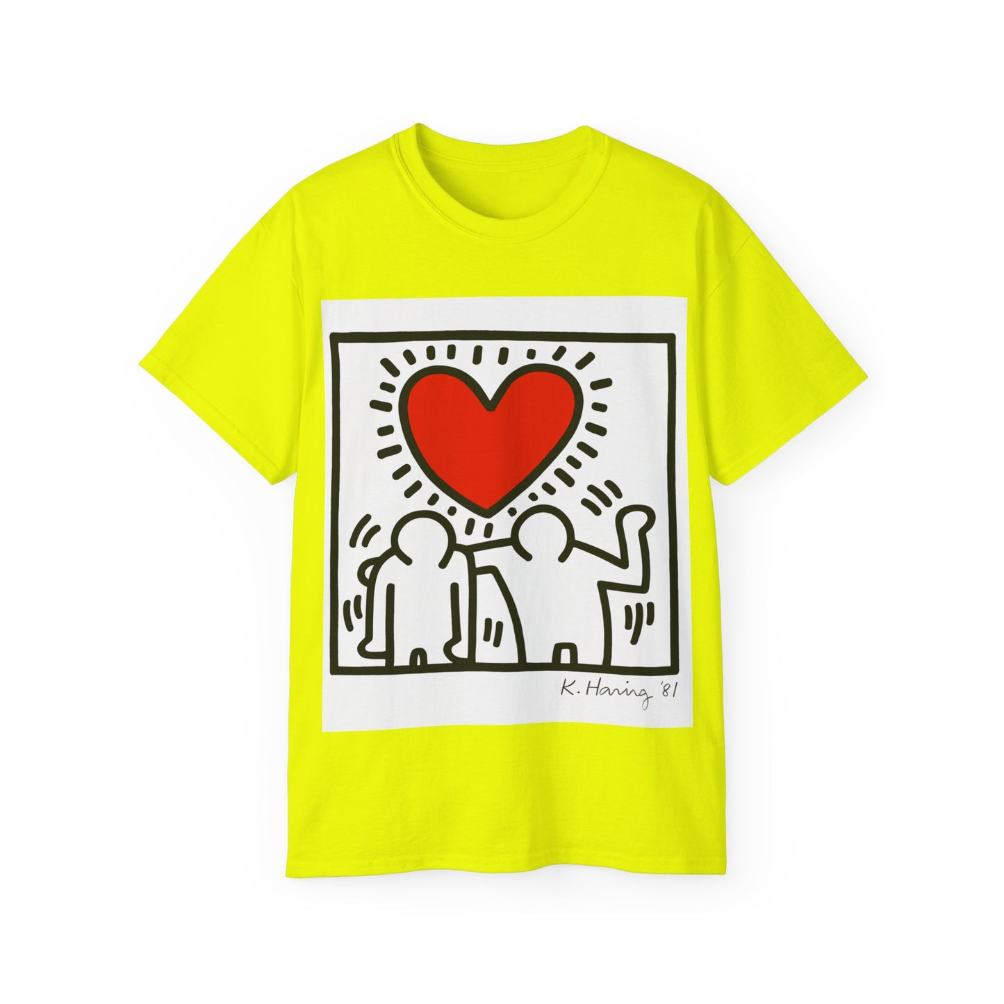 Keith Haring Heart Couple T-Shirt