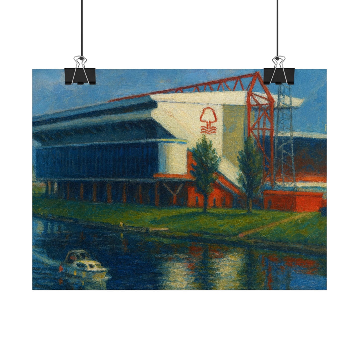 Nottingham Forest City Ground Day Painting Print Poster