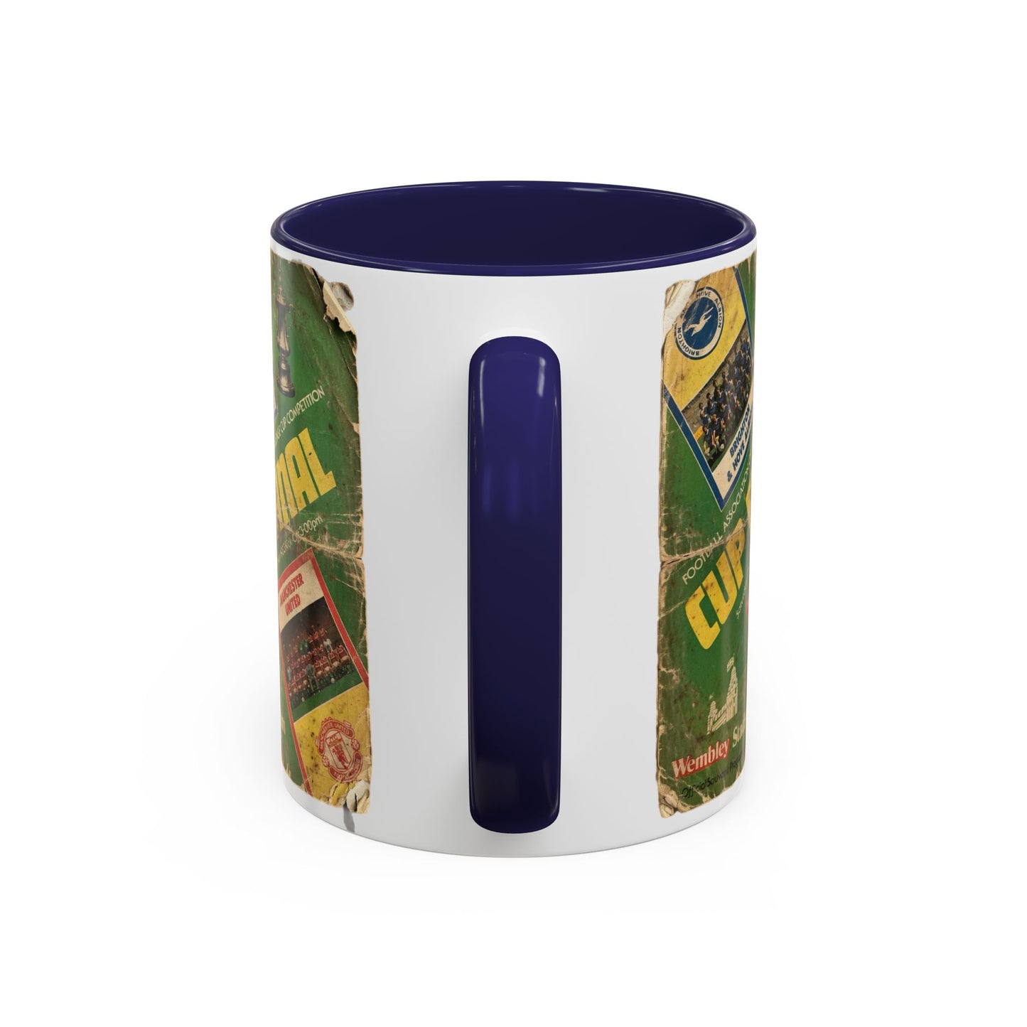 1983 FA Cup Final Manchester United Brighton Programme Poster Accent Coffee Mug (11, 15oz)