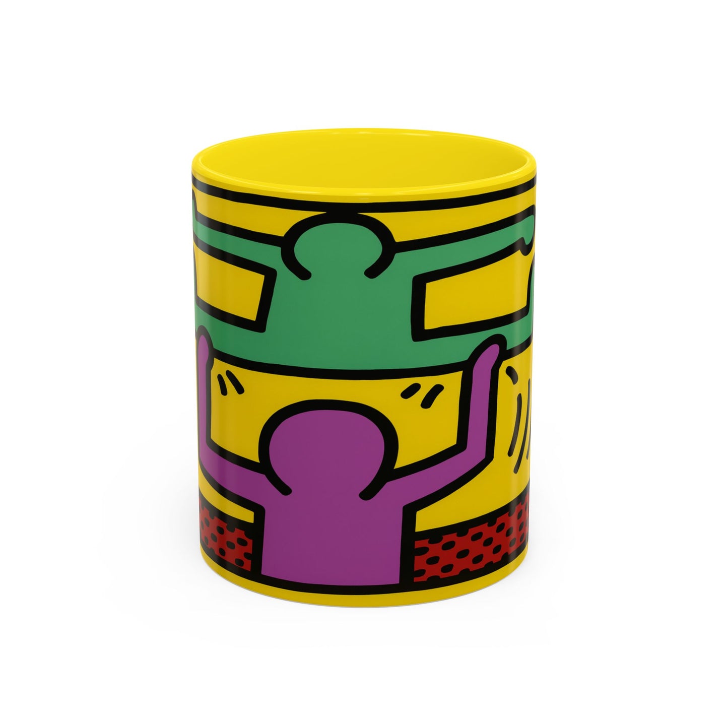Keith Haring Pop Shop Green and Purple Mug