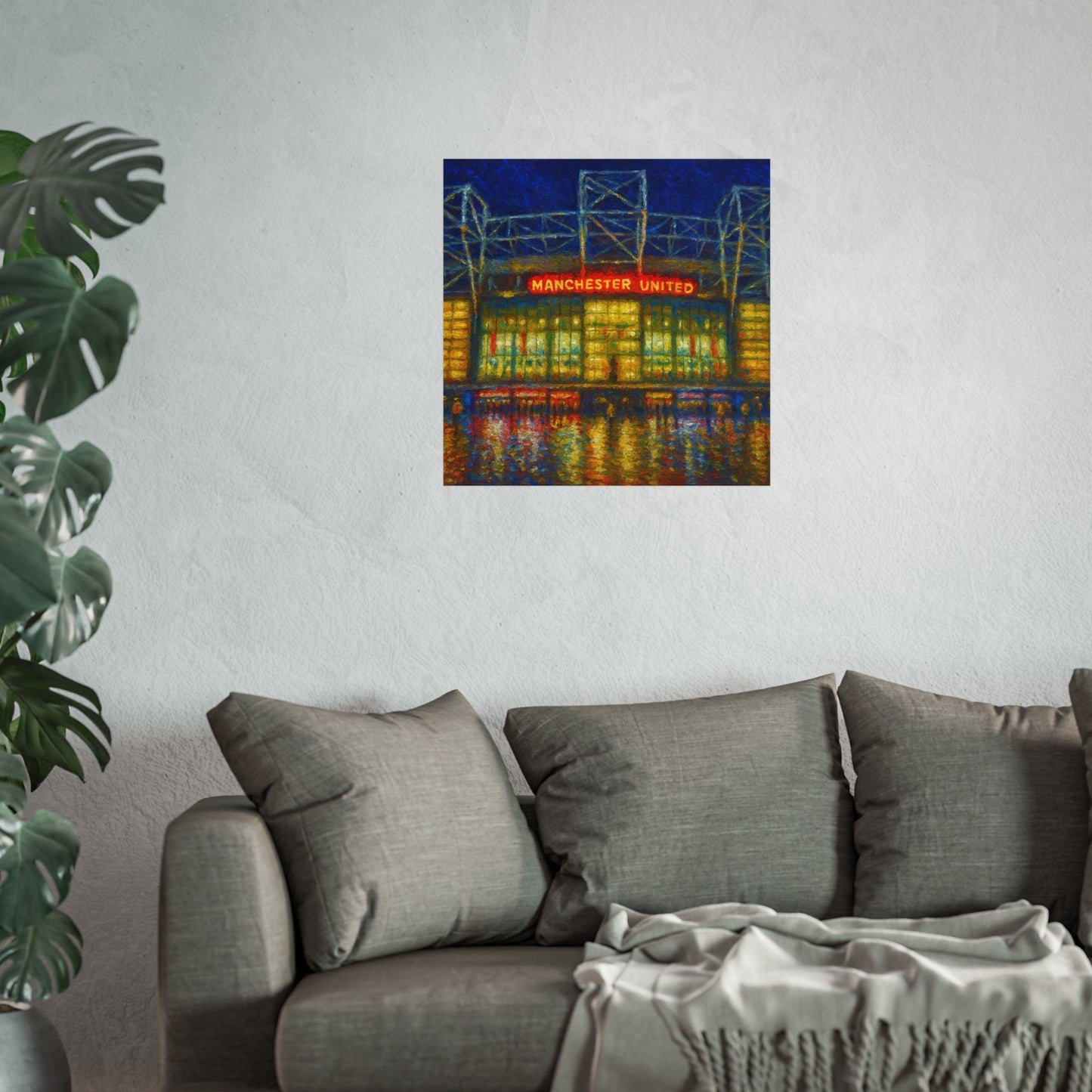 Manchester United Old Trafford Fine Art Poster