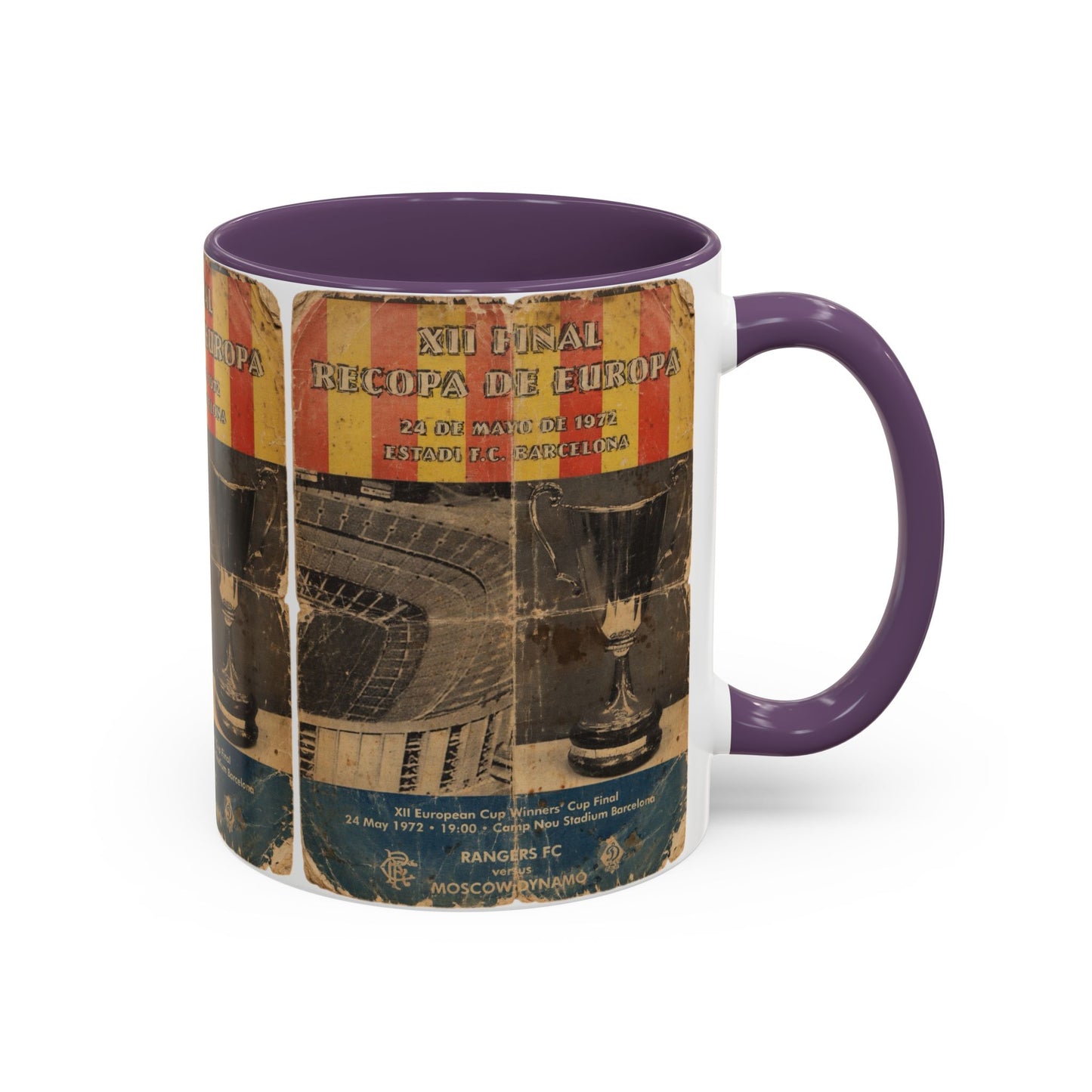 1972 European Cup Winners Cup Final Poster Accent Coffee Mug (11, 15oz)