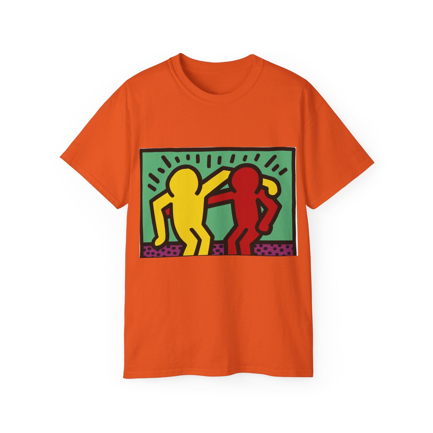 Keith Haring Pop Shop Red and Yellow T-Shirt