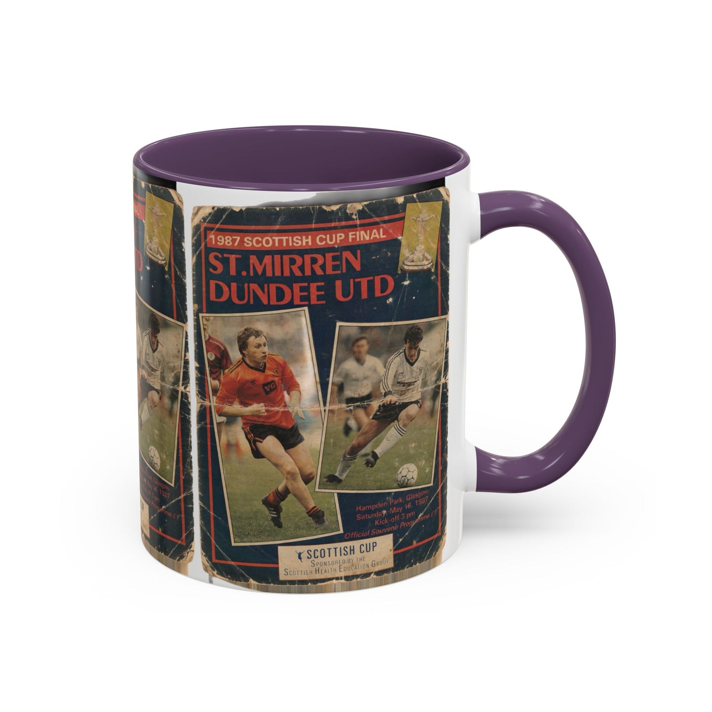 1987 Scottish Cup Final St Mirren Dundee United Programme Poster Accent Coffee Mug (11, 15oz)