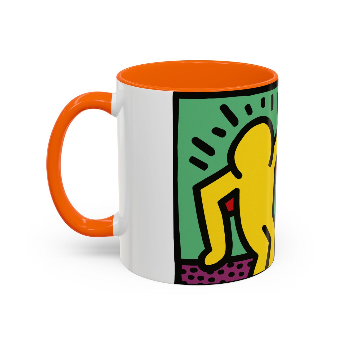 Keith Haring Pop Shop Red and Yellow Mug