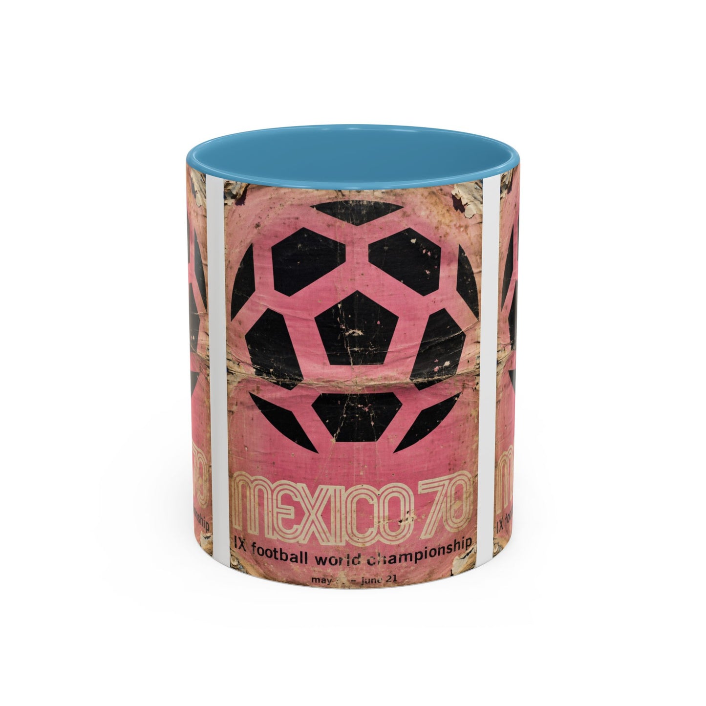 Mexico 70 World Cup Poster Pink Coffee Mug (11, 15oz)