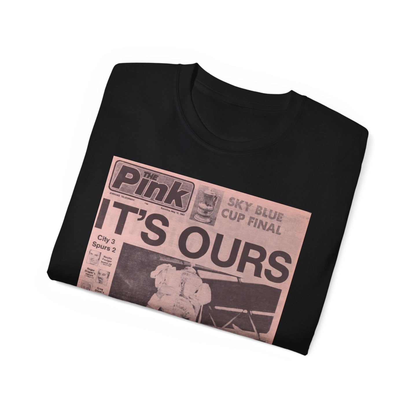 Coventry City Newspaper The Pink FA Cup Final 1987 Unisex Ultra Cotton Tee