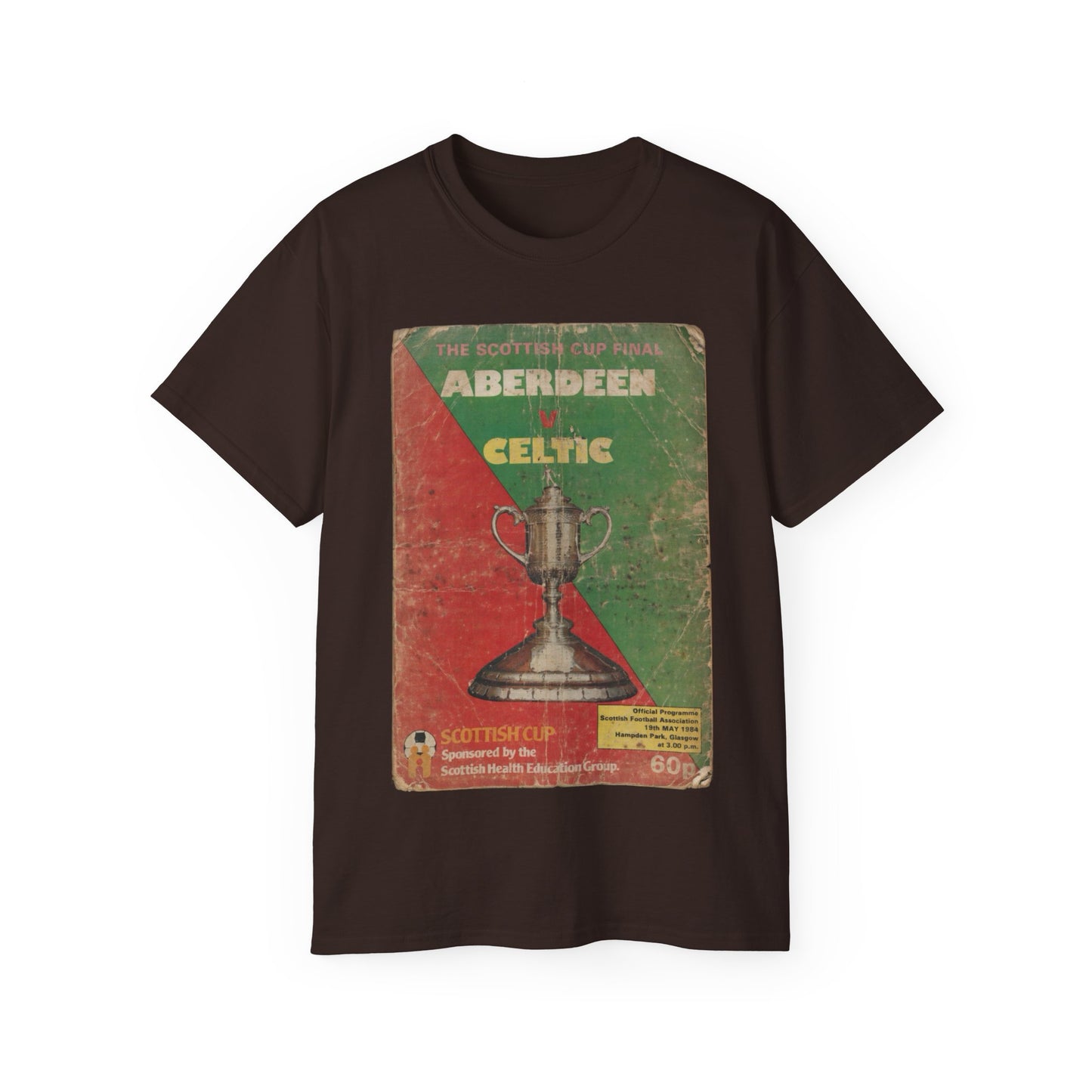 1984 Scottish Cup Final Aberdeen Celtic Programme Poster Unisex Ultra Cotton Tee