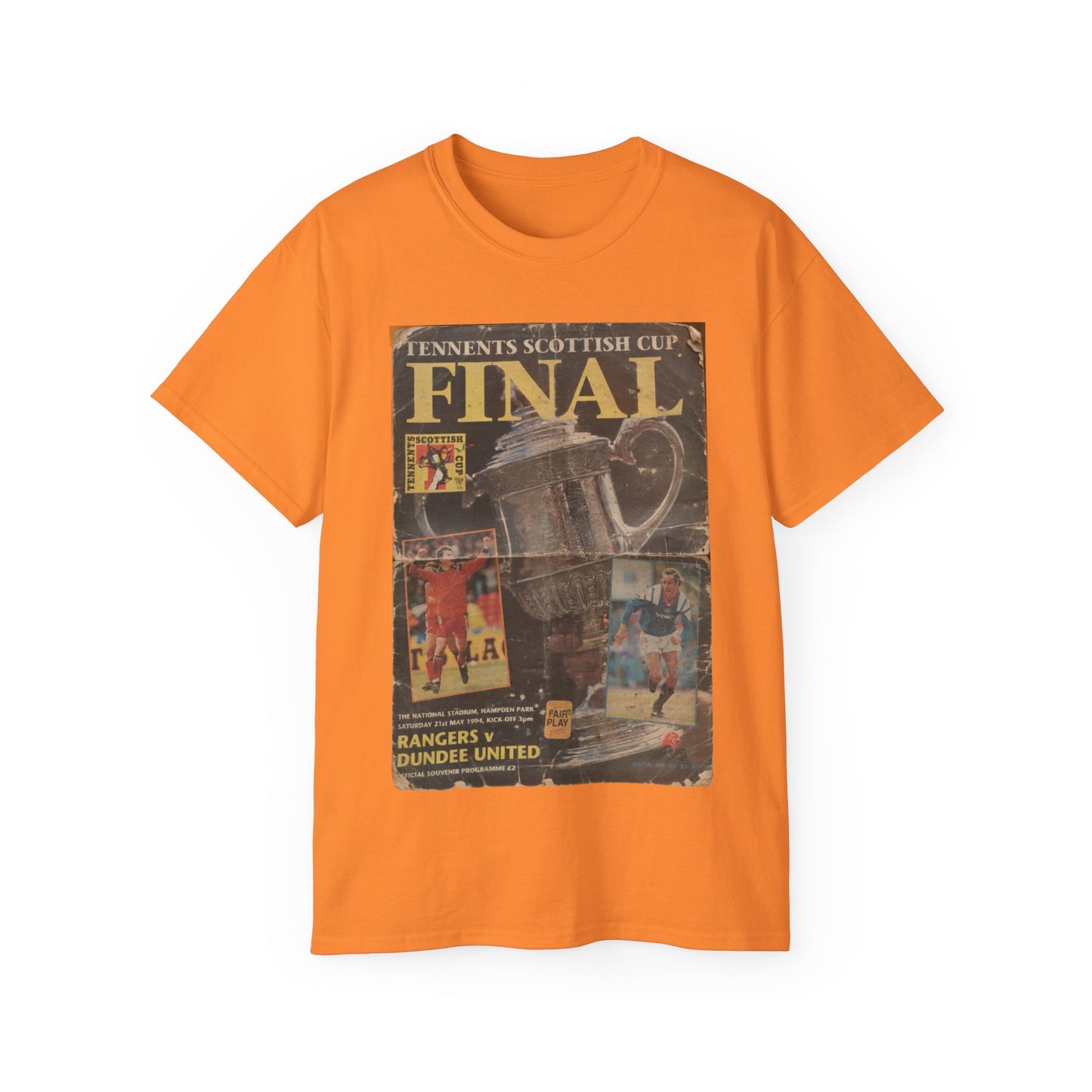 1994 Scottish Challenge Cup Final Dundee United Rangers Programme Poster Unisex Ultra Cotton Tee