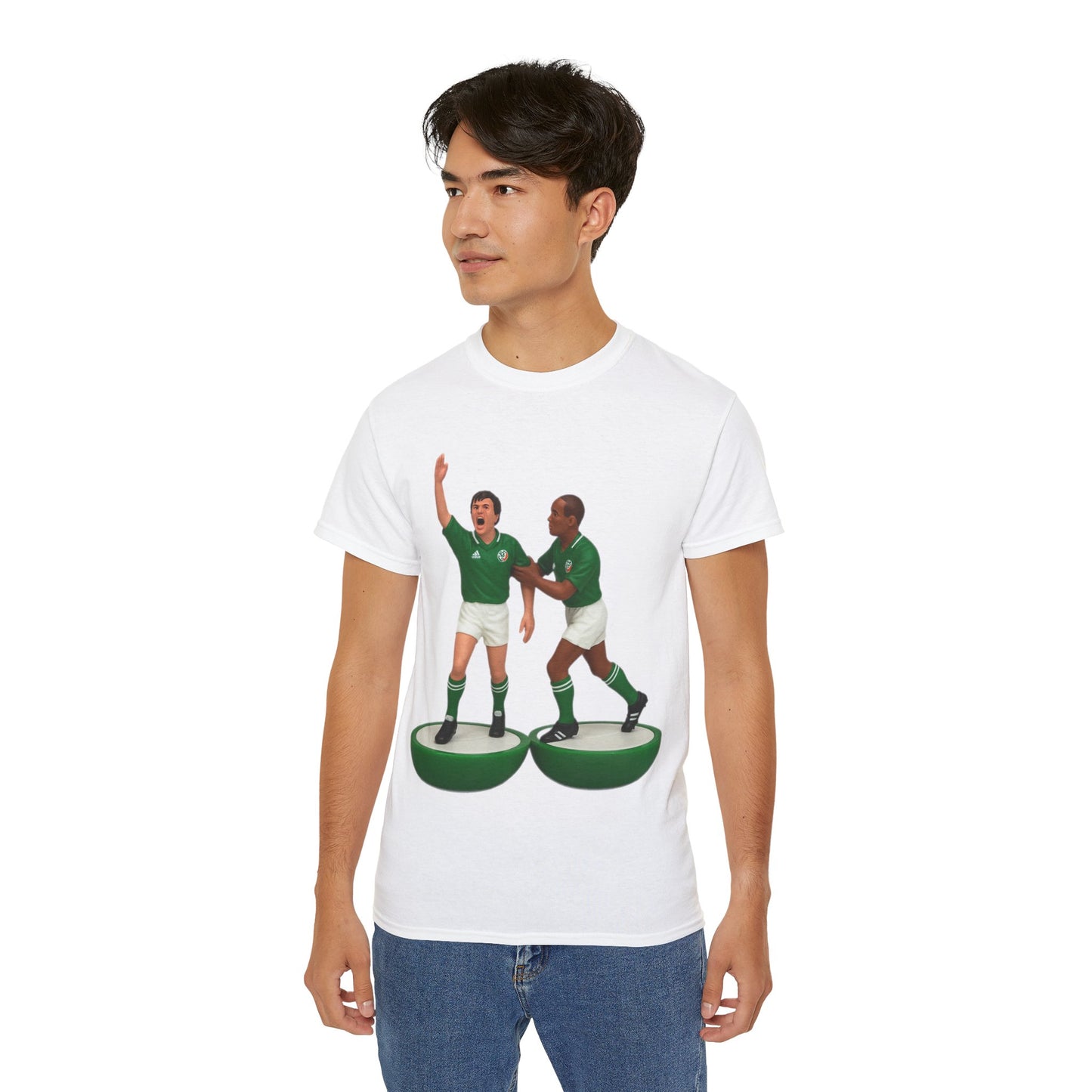 Ray Houghton And Terry Phelan Subbuteo T-Shirt - Ireland