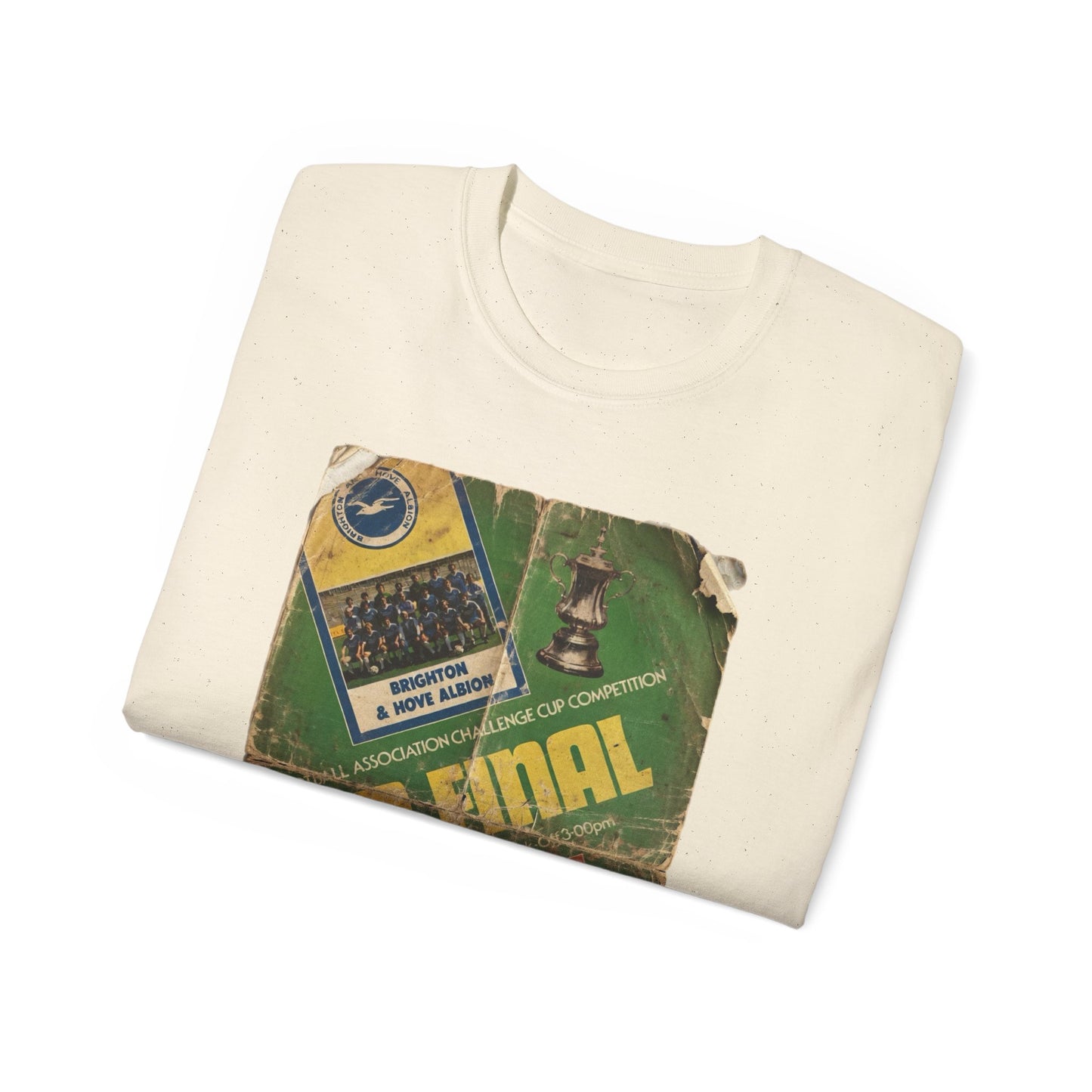 1983 FA Cup Final Manchester United Brighton Programme Poster Unisex Ultra Cotton Tee