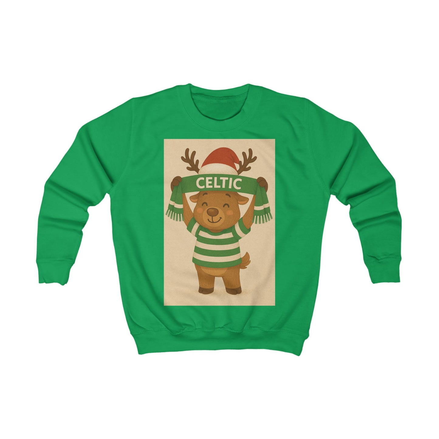 Celtic Kid's Reindeer Christmas Jumper