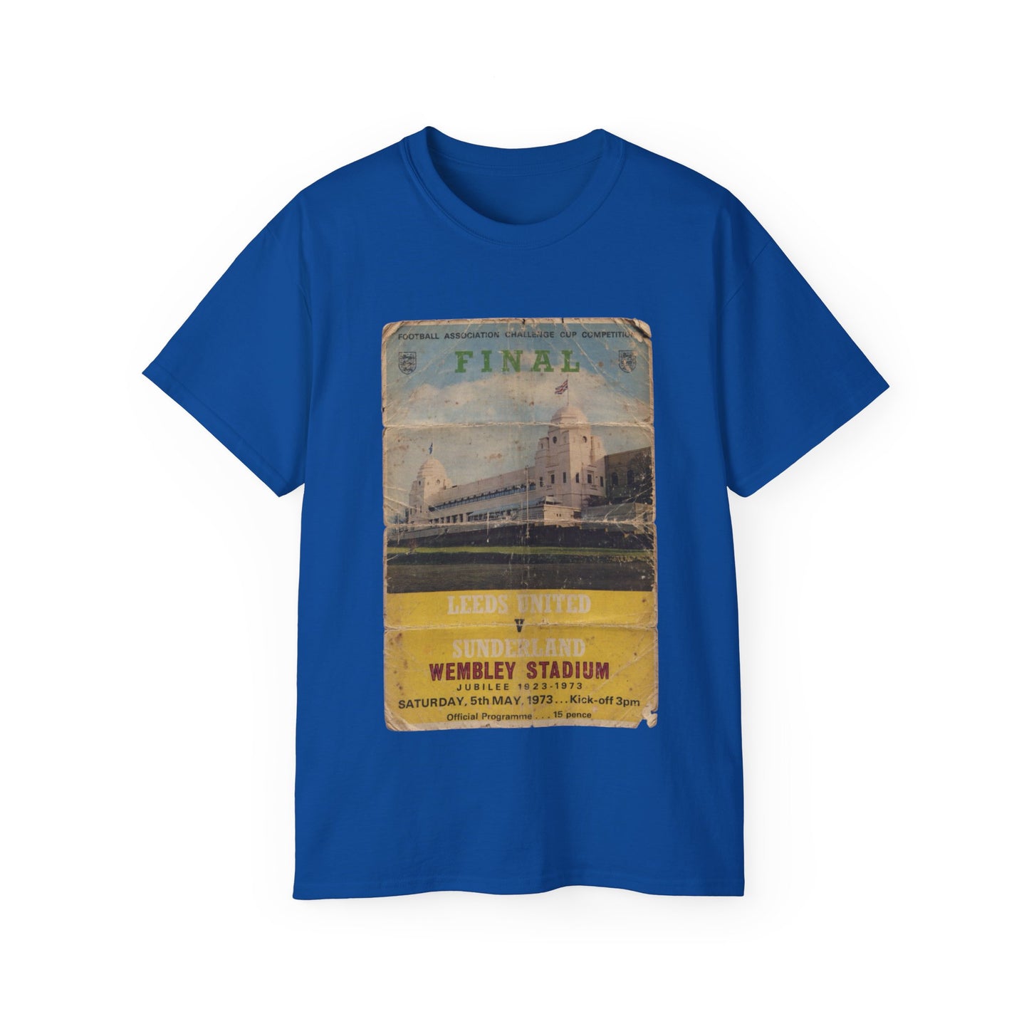 1973 FA Cup Final Programme Sunderland Leeds United Unisex Ultra Cotton Tee