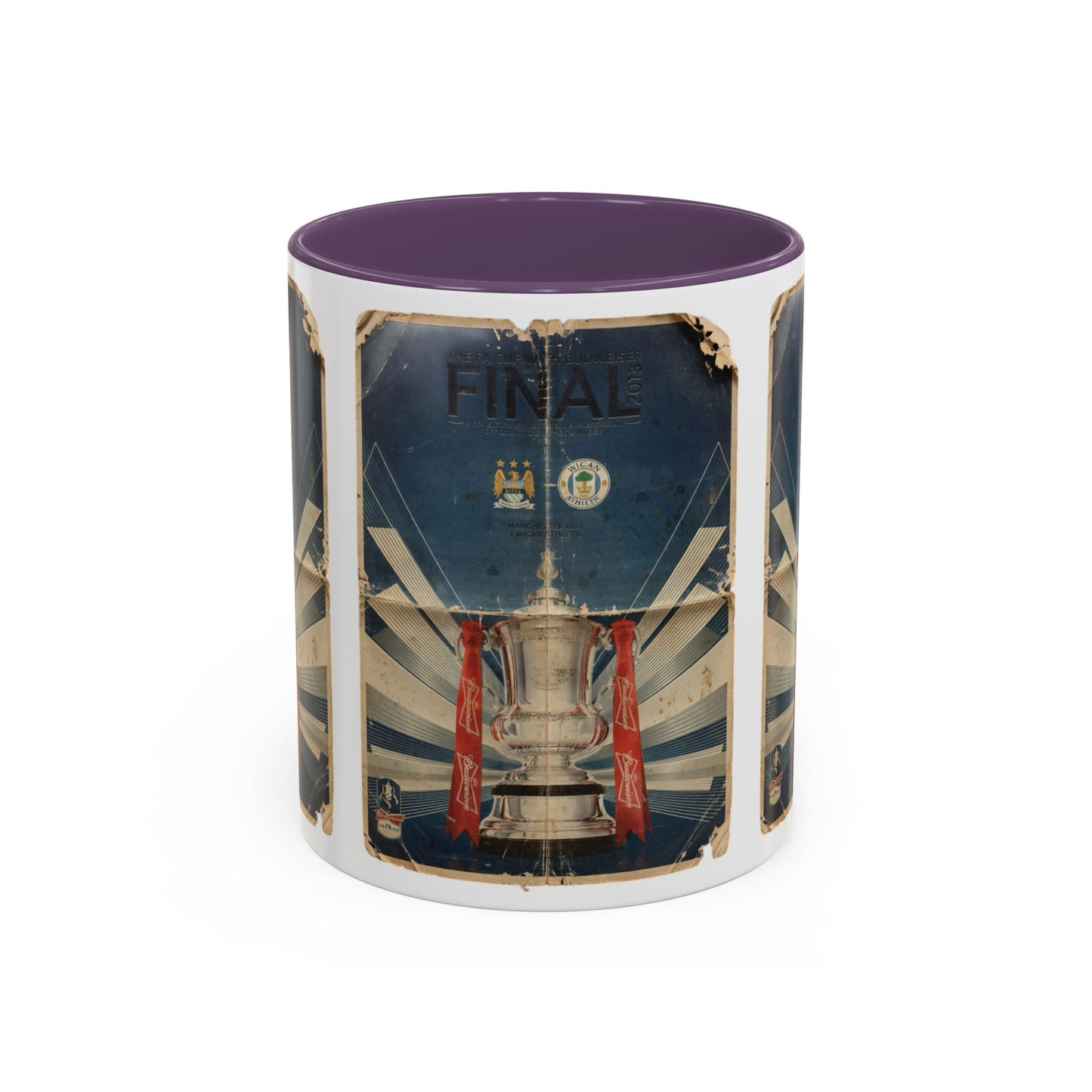 2013 FA Cup Final Manchester City Wigan Athletic Programme Poster Accent Coffee Mug (11, 15oz)