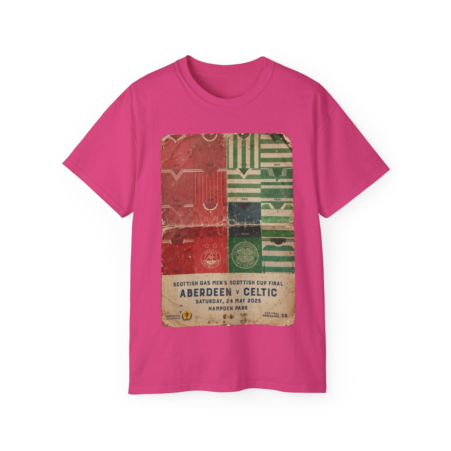 2025 Scottish Challenge Cup Final Aberdeen Celtic Programme Poster Unisex Ultra Cotton Tee