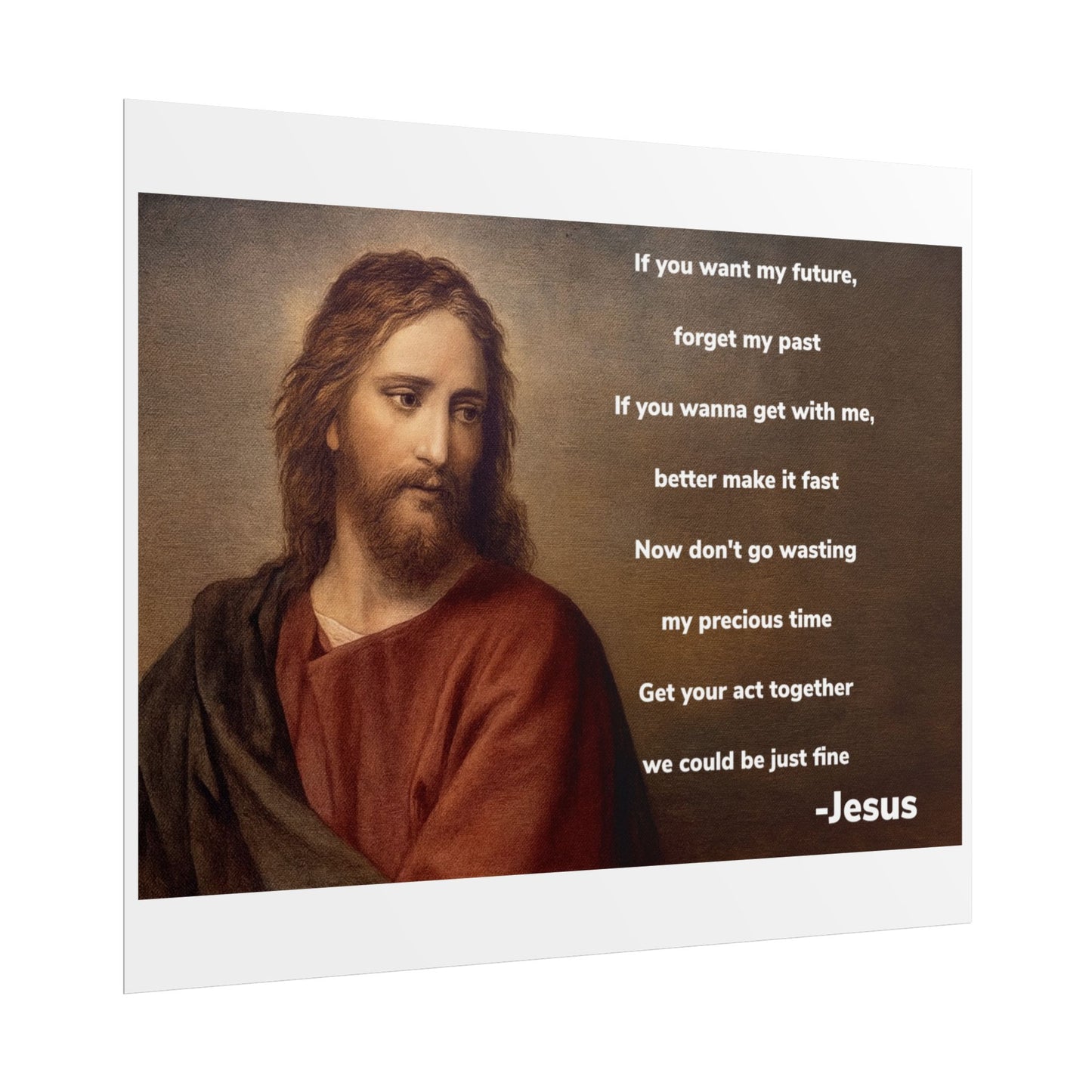 Inspirational Jesus Wannabe Quote Poster